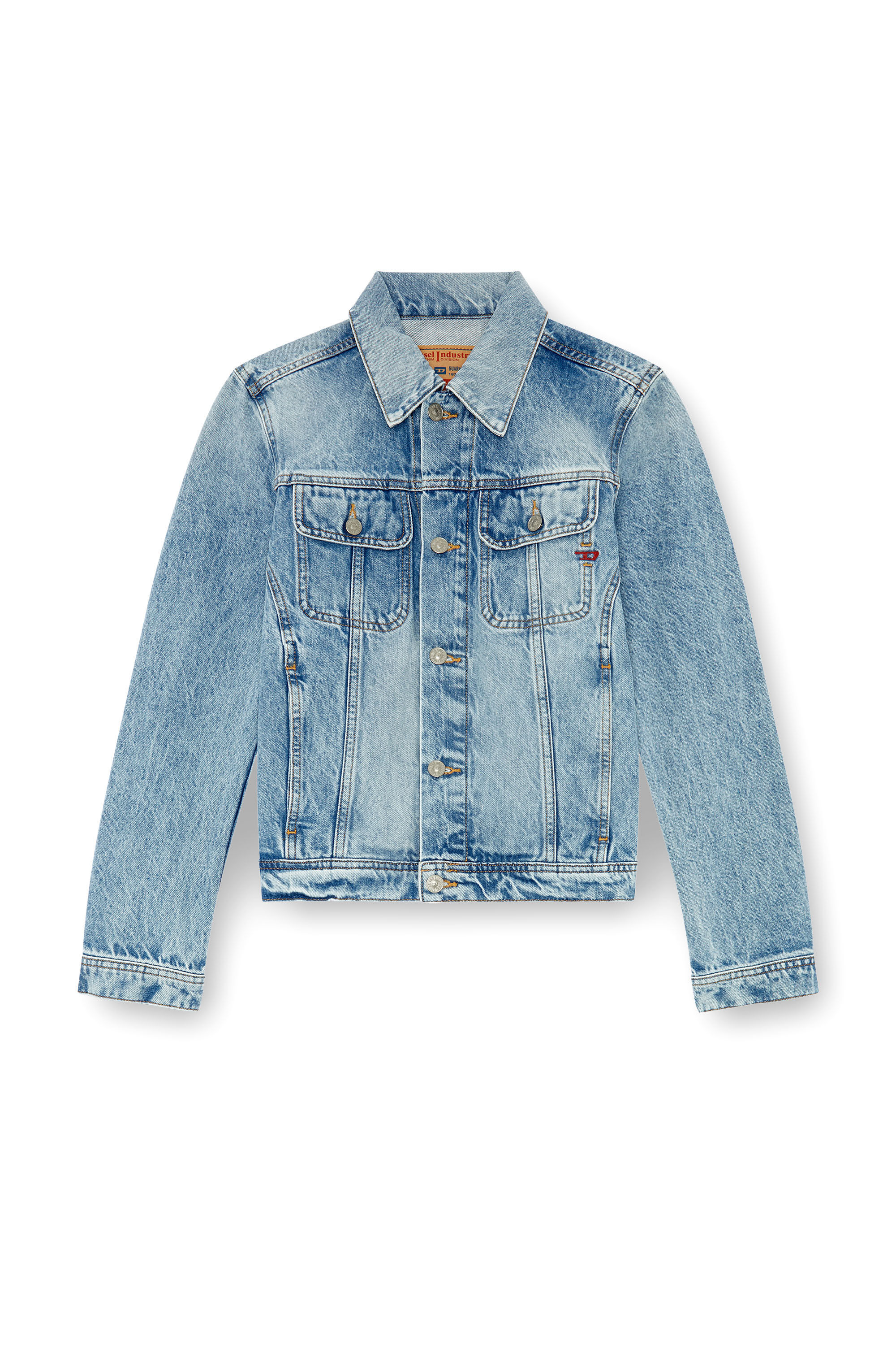 Diesel - DE-BONNY, Damen Truckerjacke aus Denim in Hellblau - 6