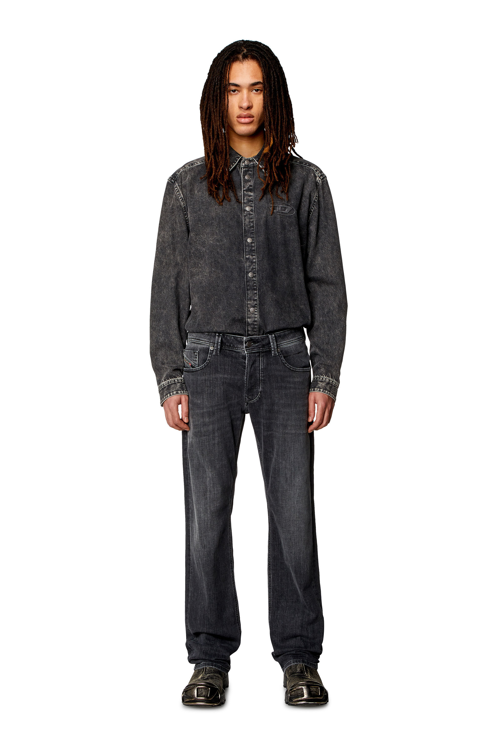 Herren Regular Jeans | Schwarz/Dunkelgrau | Diesel 1985 Larkee