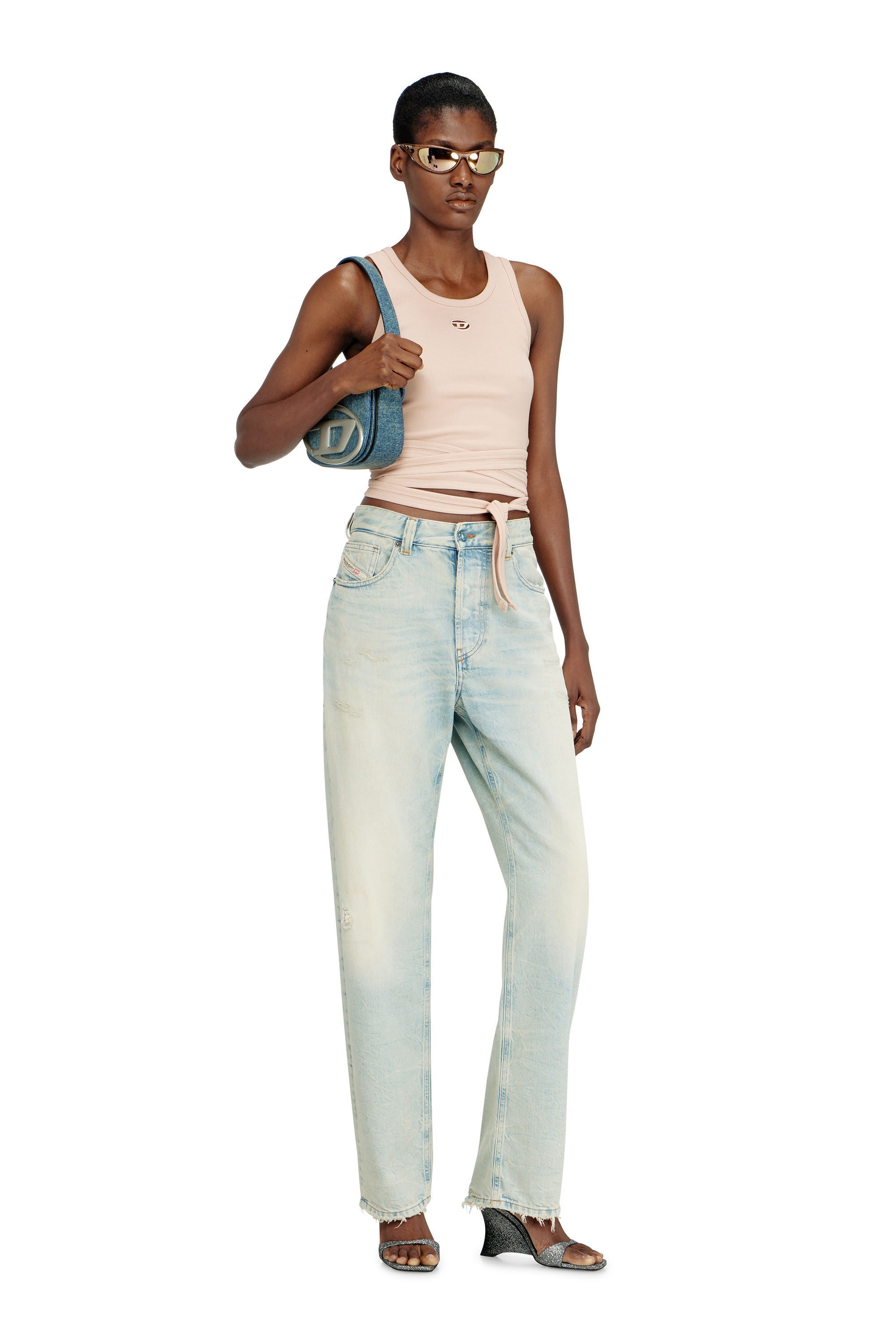 Women's 1DR-Iconic shoulder bag in solarised denim | Blue | Diesel