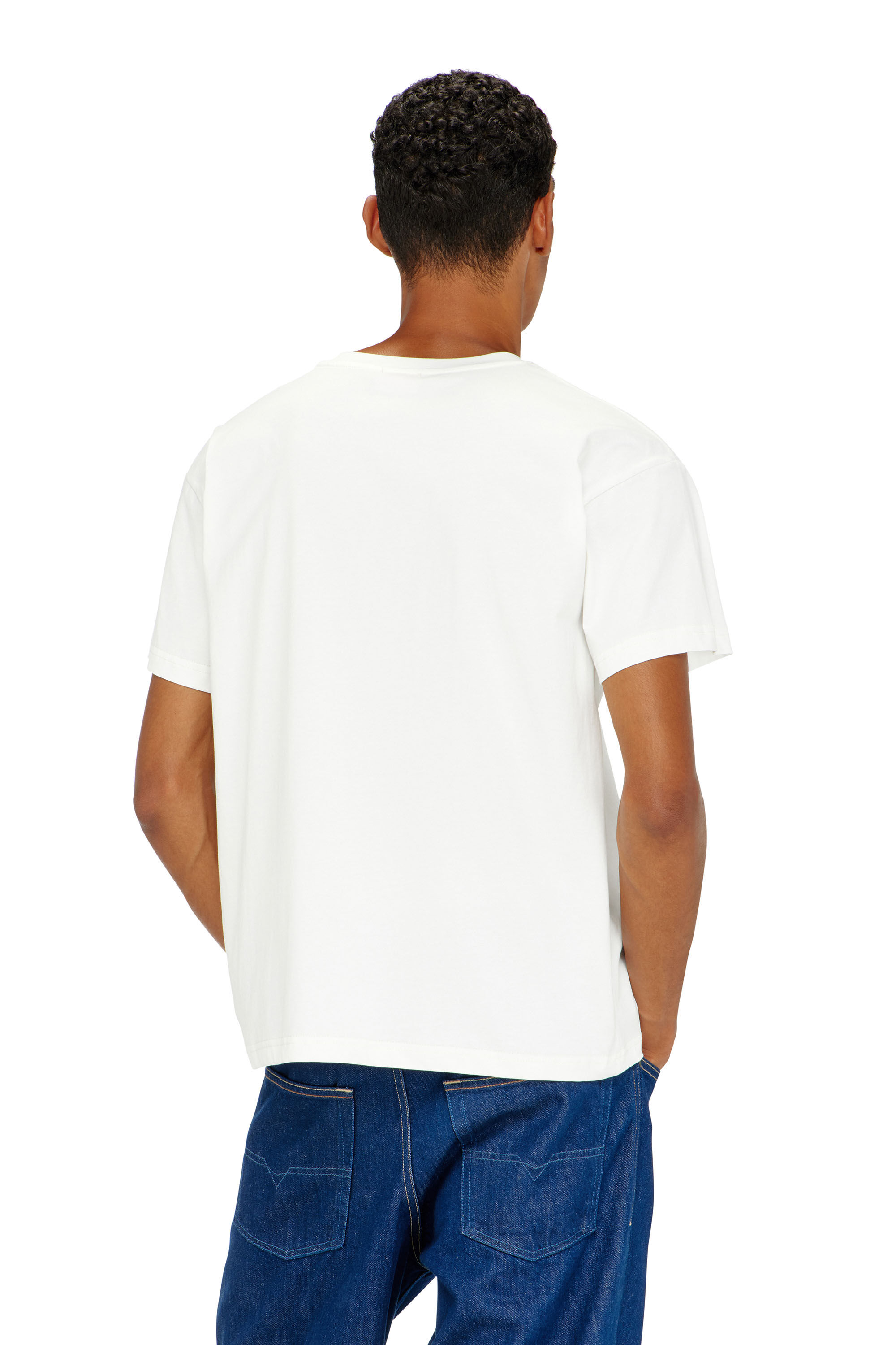 Diesel - T-NORM-PIPING, Herren T-Shirt mit kontrastierenden Paspeln in Wei&szlig; - 4