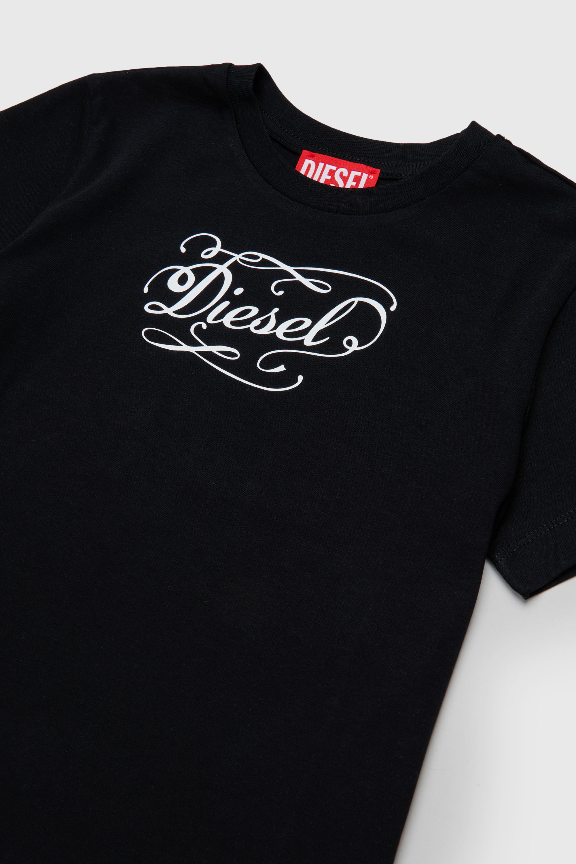 Diesel - TORSAL, Damen Baumwoll-T-Shirt mit verspieltem Logo-Print in Schwarz - 3