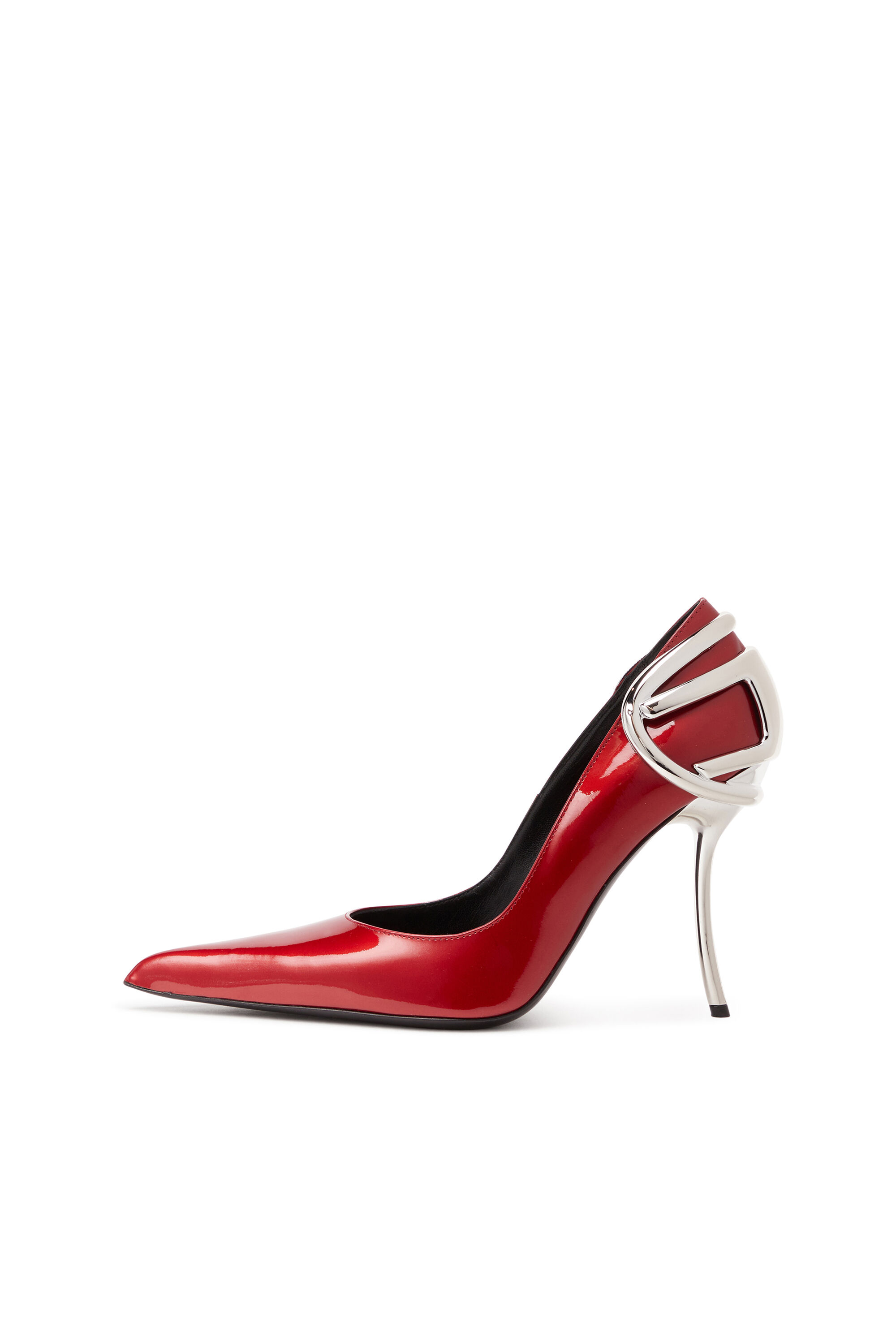 Diesel - D-TEN&HALF P, Damen D-Ten&Half-Pumps aus Lackleder mit Oval D-Absatz in Rot - 7