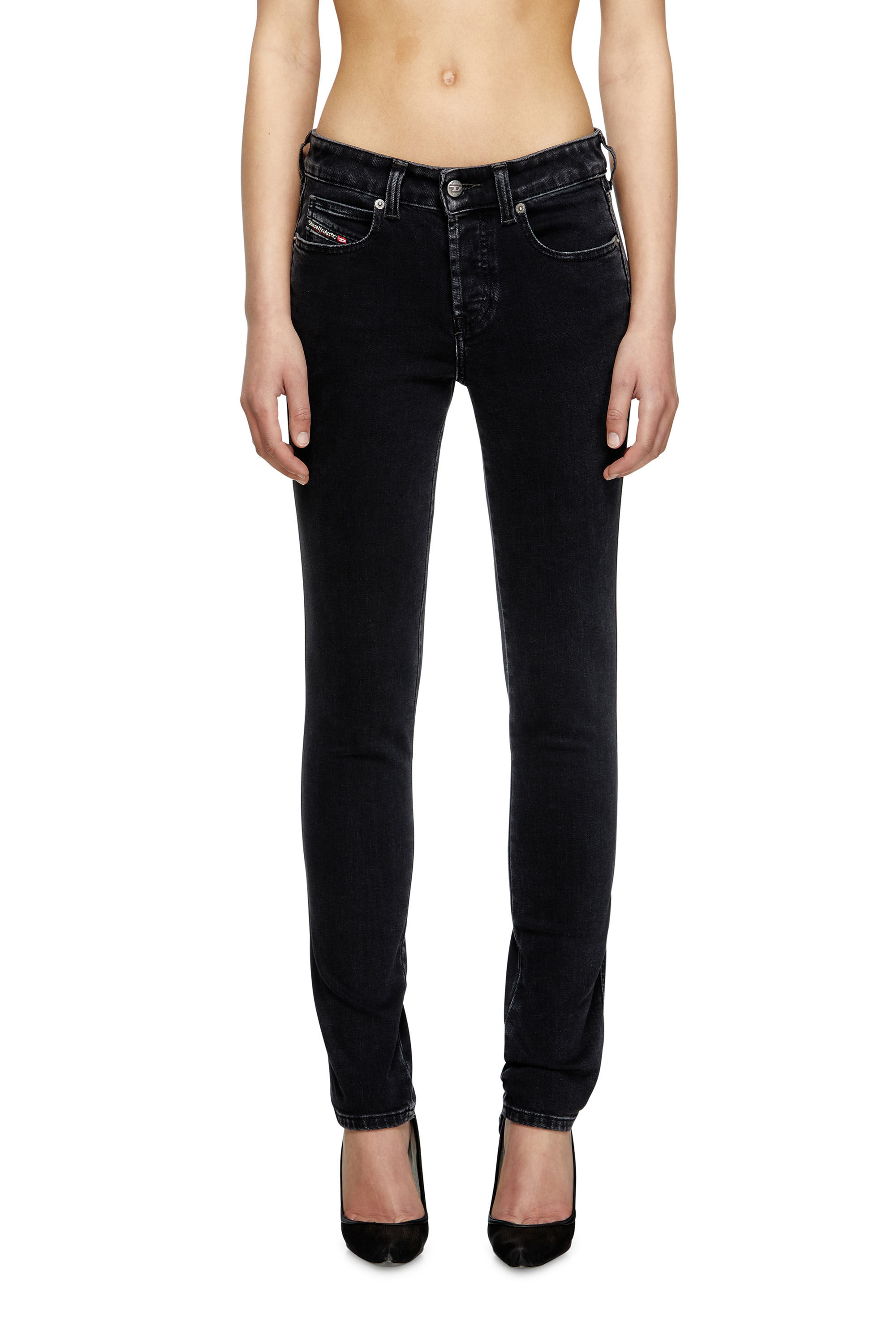 Diesel - Damen Slim Jeans 1992 D-Jiann 09M69, Schwarz/Dunkelgrau - 3