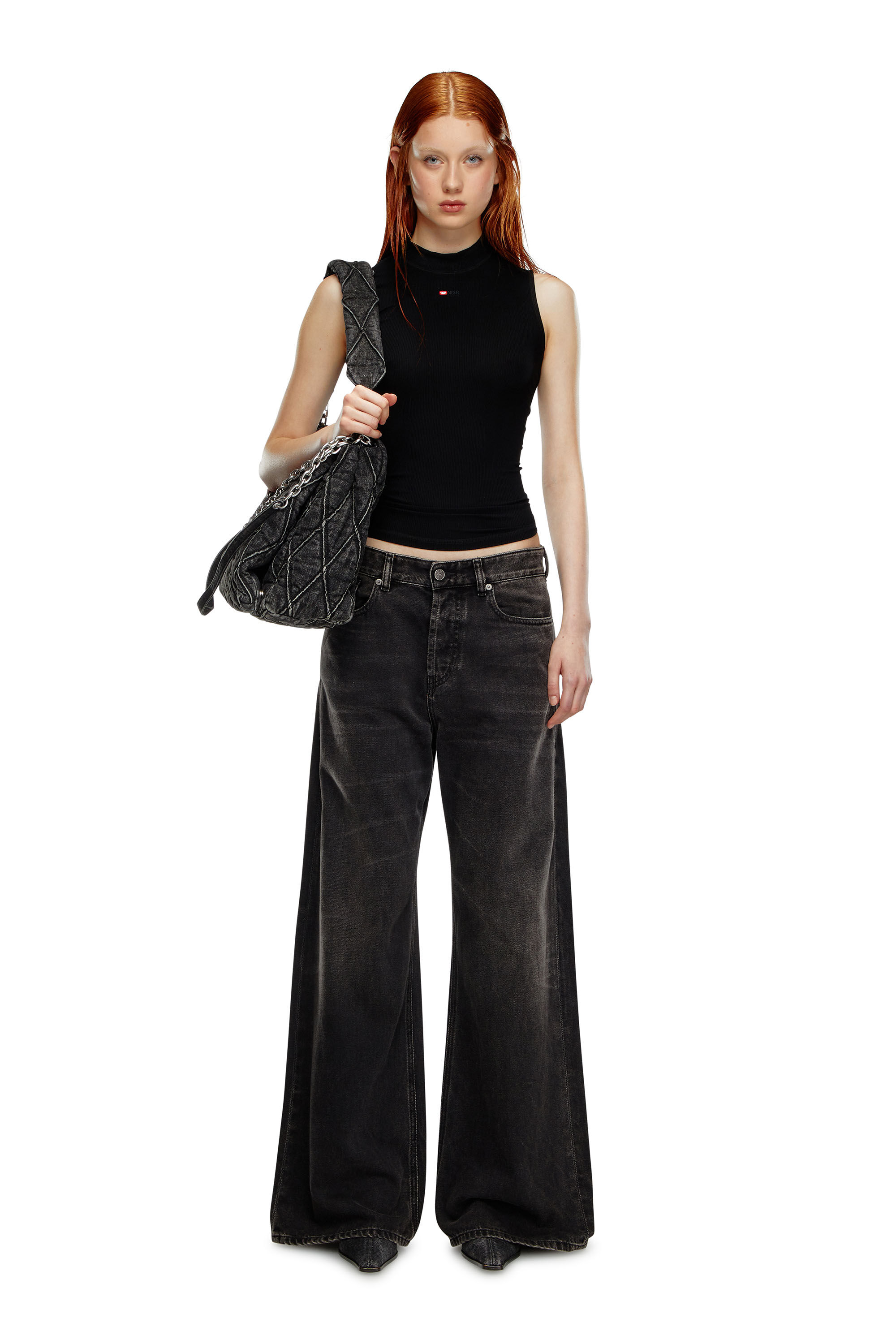 Damen Relaxed Jeans | Schwarz/Dunkelgrau | Diesel 1996 D-Sire