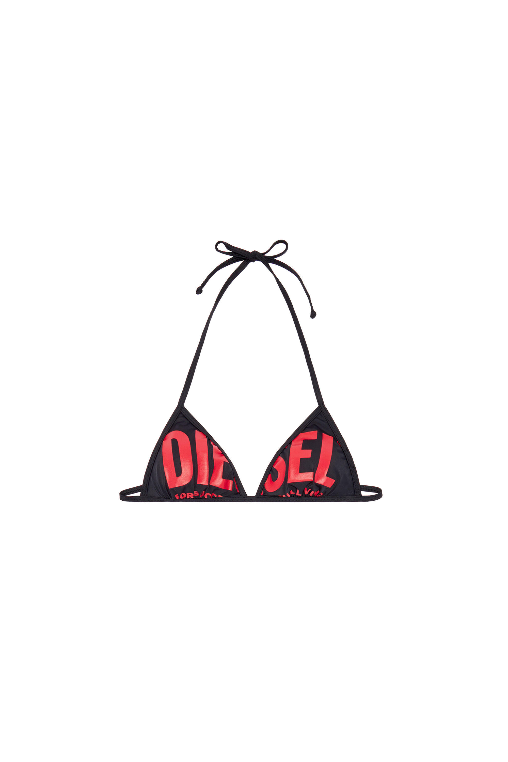 Diesel - BFB-SEES, Damen Triangel-Bikini-Top mit Logo in Übergröße in Schwarz - 4
