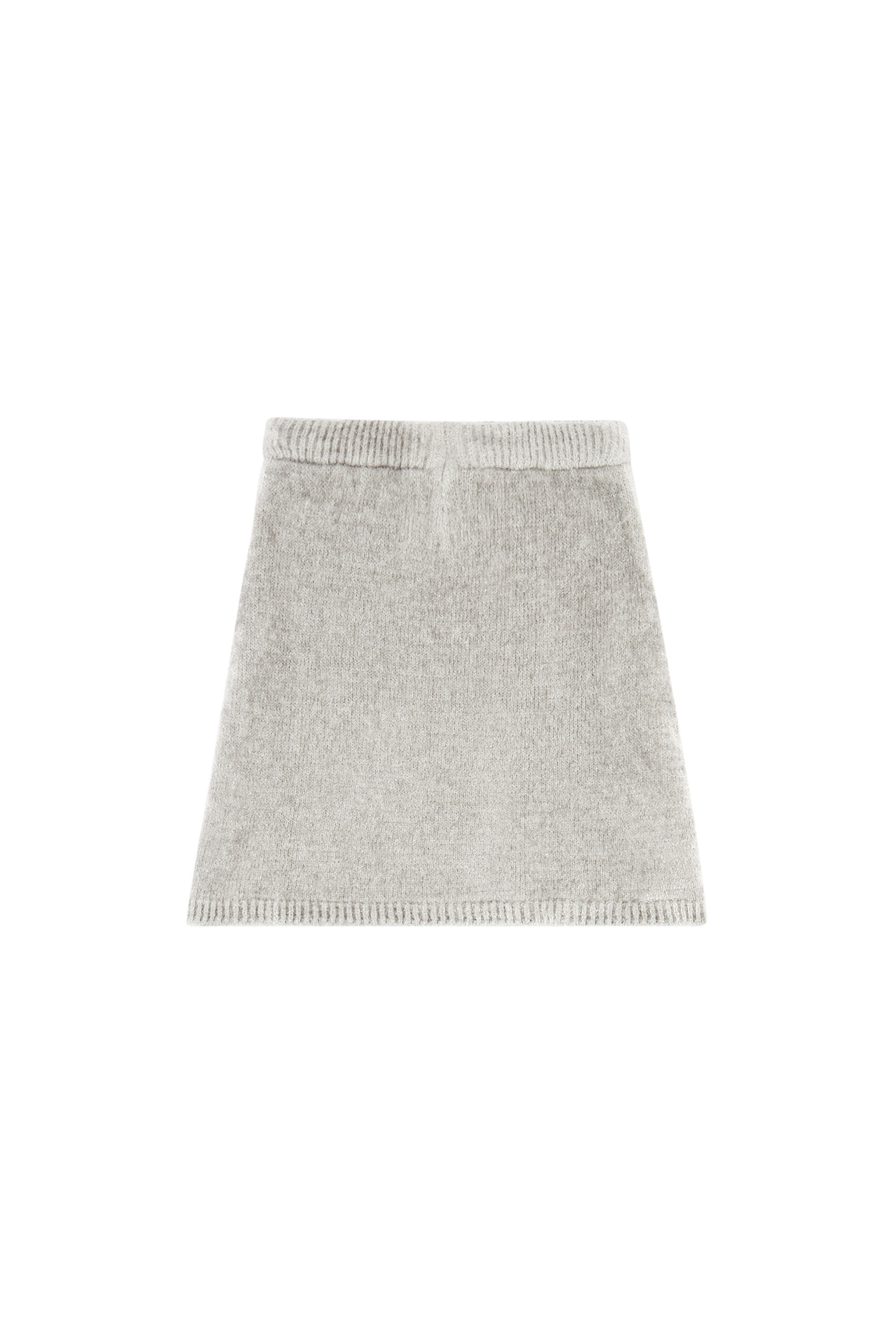Diesel - M-CODY, Woman Short skirt in fuzzy chenille in Grey - Image 2