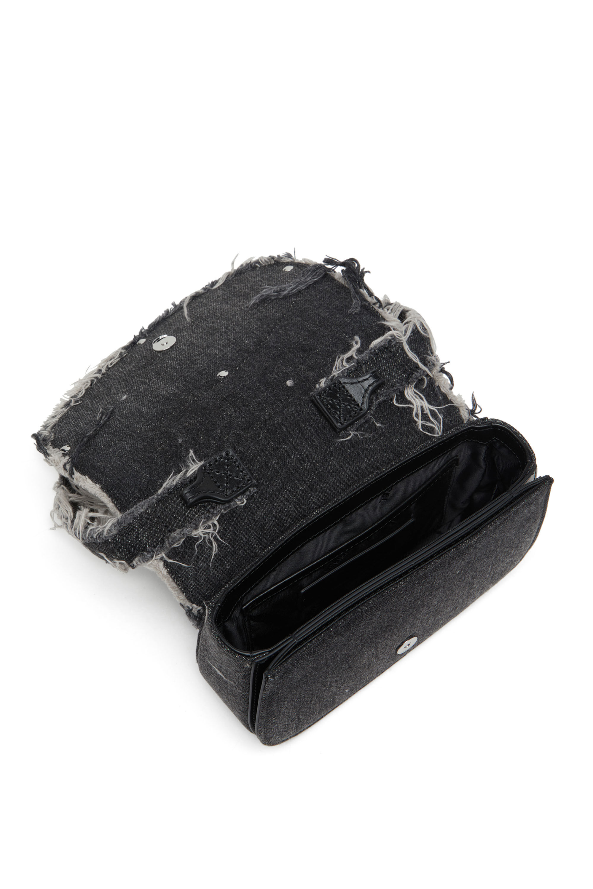 Diesel - 1DR, Damen 1DR-Ikonische Schultertasche aus Denim mit Strass in Schwarz - 5