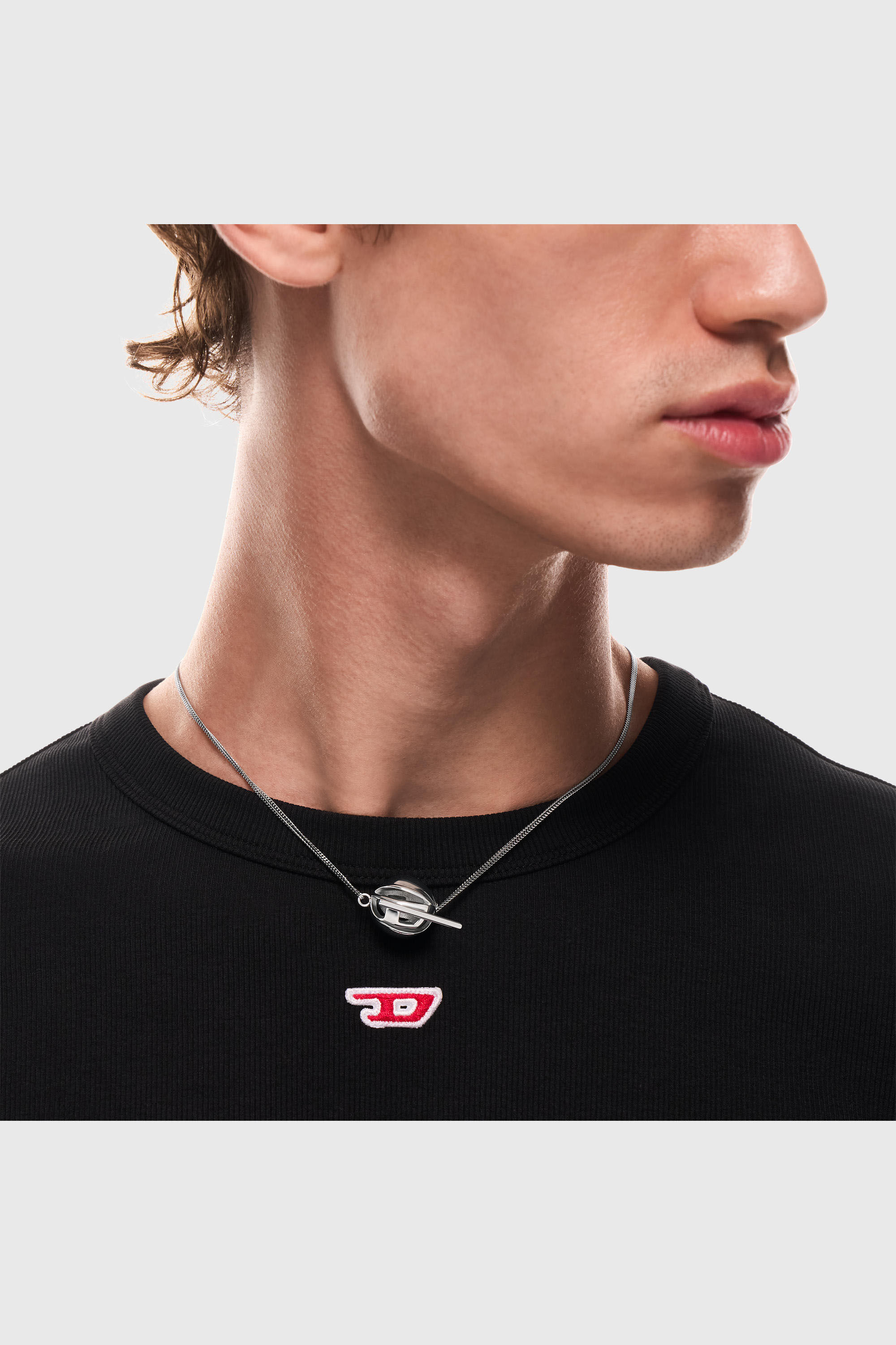 Diesel - DX1716040, Unisex Halskette mit Anh&auml;nger aus Edelstahl in Silber - 3