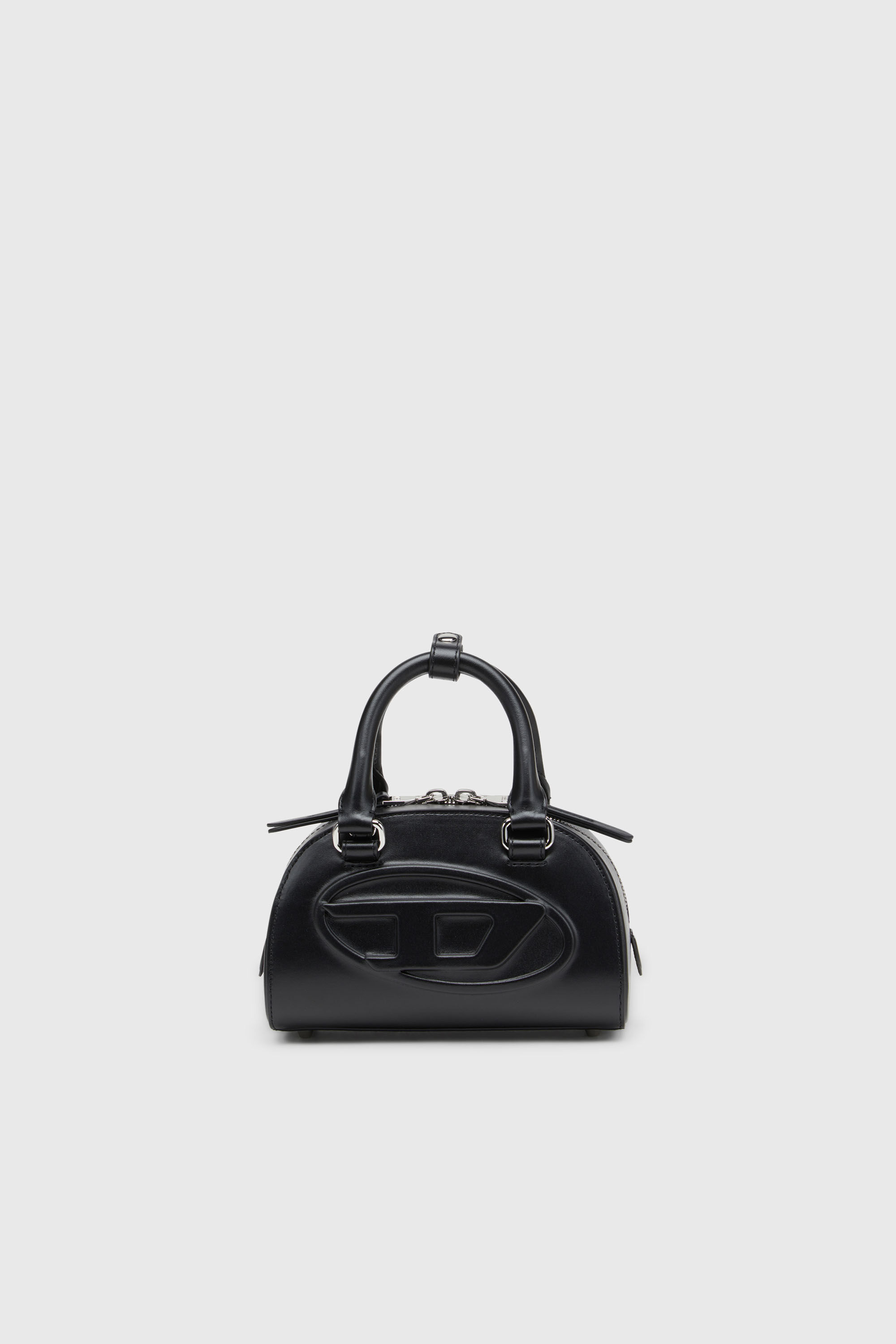 Diesel - 1DR DOME CROSSBODY, Damen 1DR Dome - Mini Bowling Tasche aus Leder in Schwarz - 2