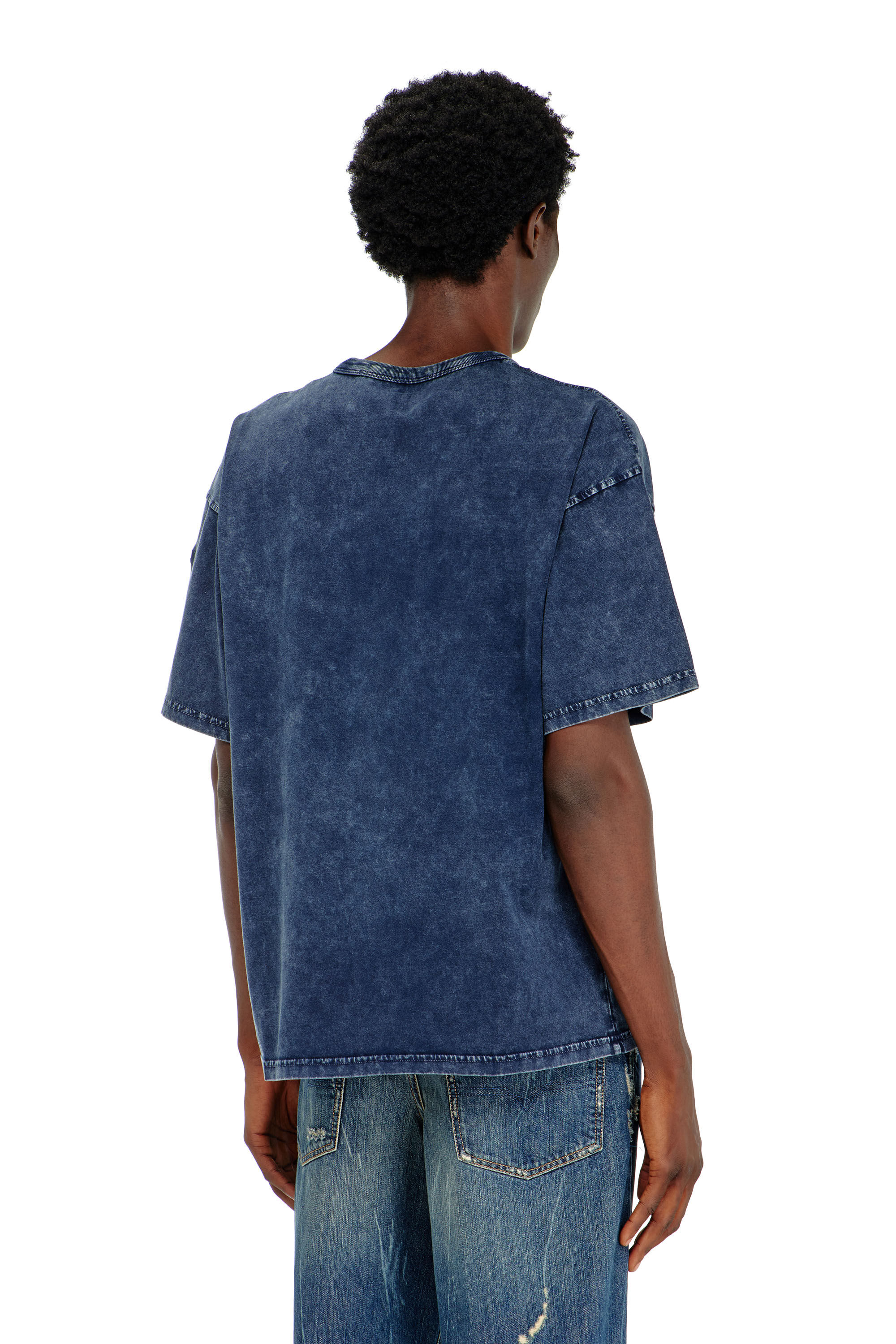 Diesel - T-BOXT-DEN, Herren Lockeres Baumwoll-T-Shirt mit Oval-D-Applikation in Mittelblau - 4