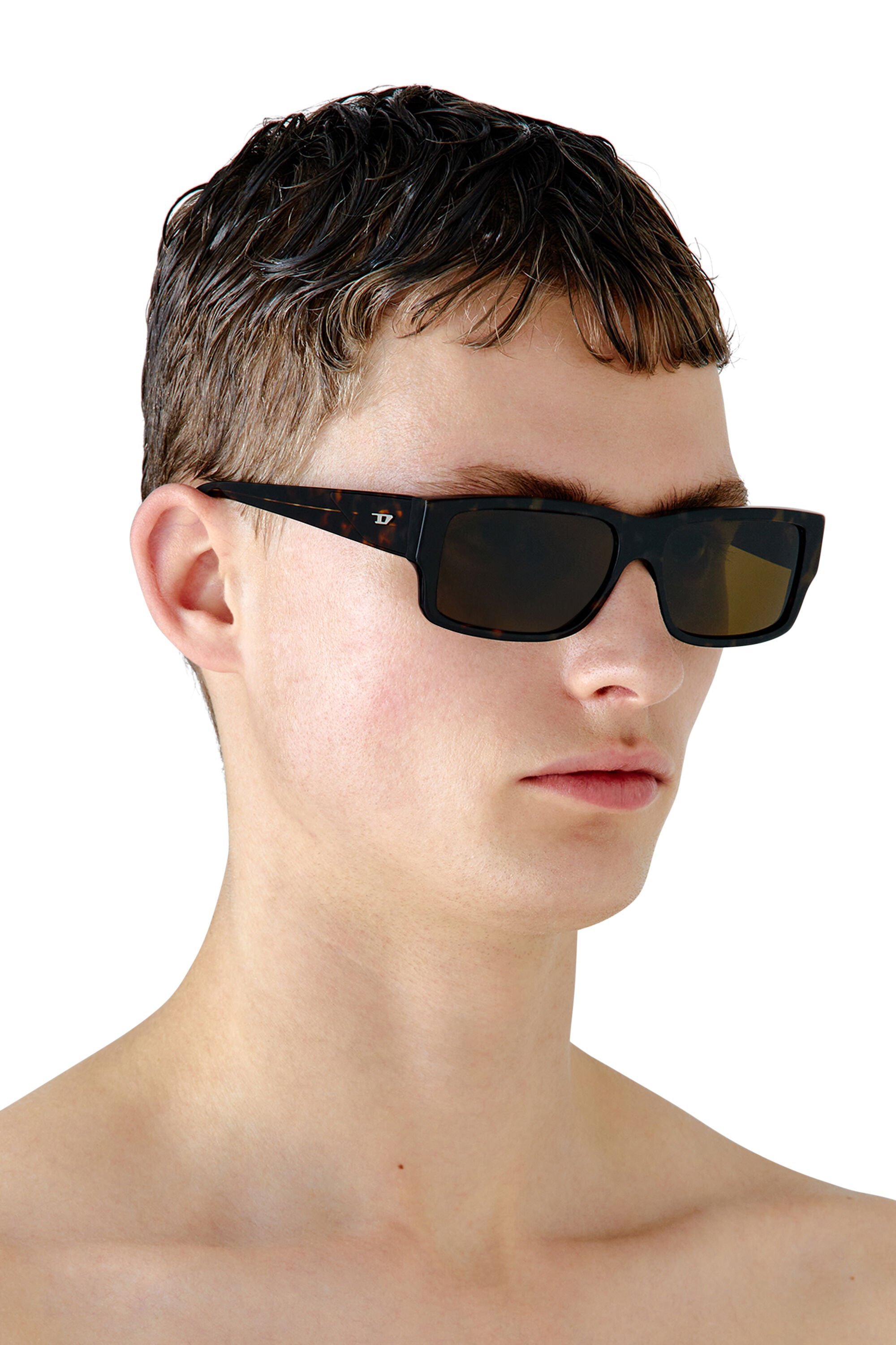 Diesel - 0DL2003, Man Rectangle sunglasses in Brown - Image 4