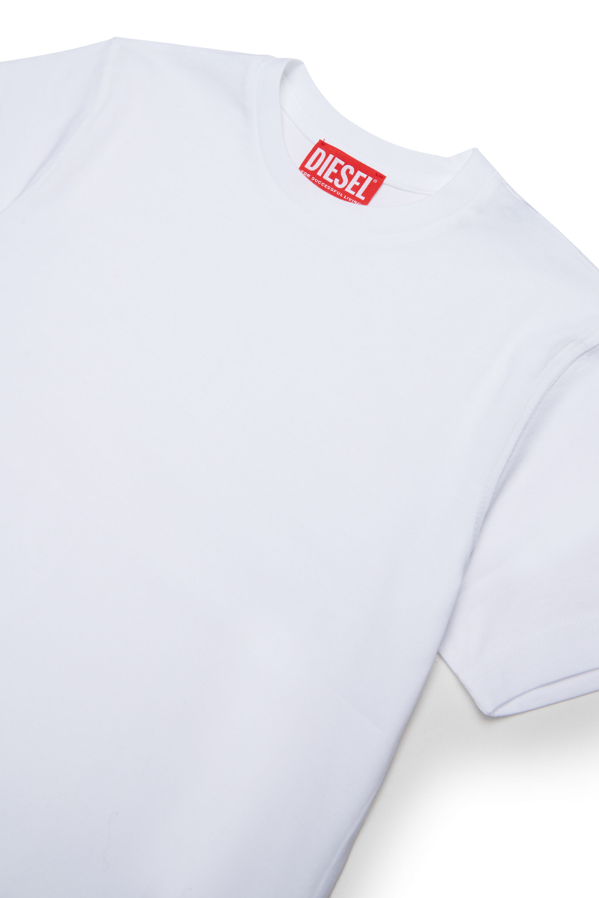Diesel - TPRES, Herren T-Shirt mit abgeschnittenem Logo in Wei&szlig; - 3