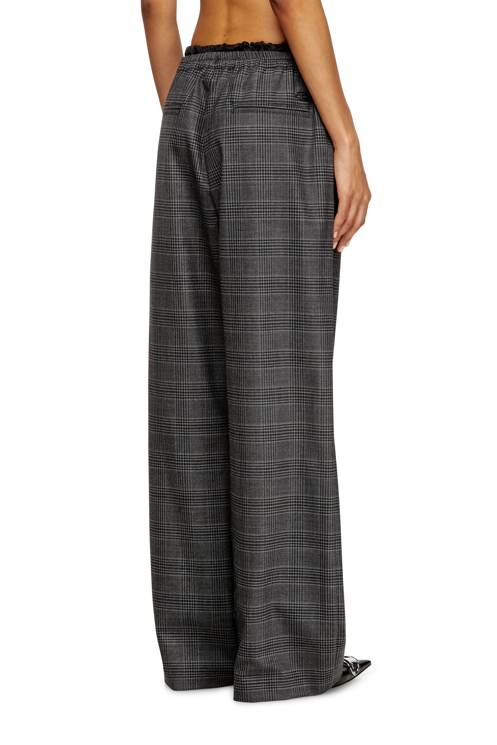 Diesel - P-YRITE, Damen Wollhose mit Leistentaschen in Schwarz - 4
