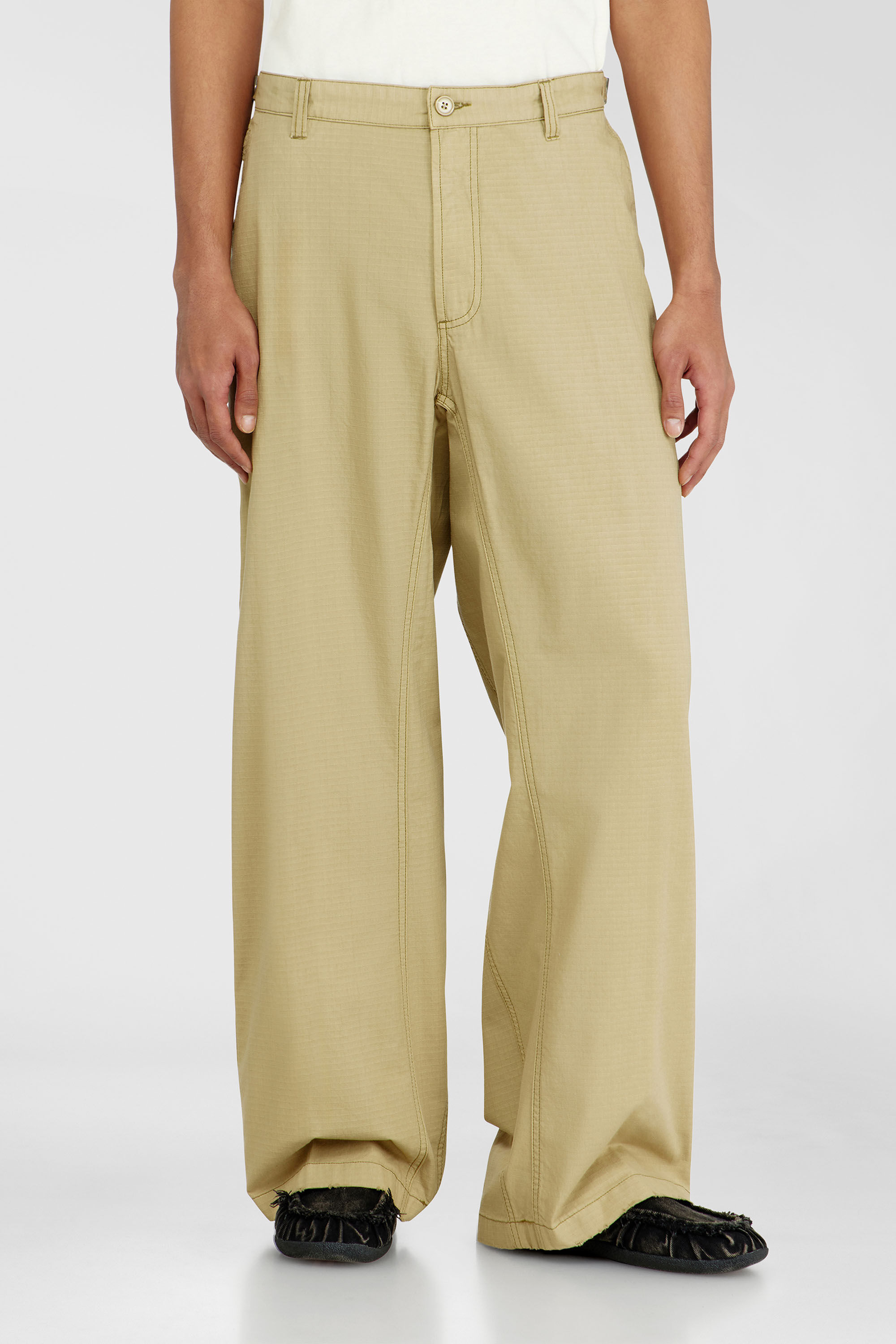 Diesel - P-BALL, Herren Baumwoll-Ripstop-Hose mit seitlichen Schnallen in Beige - 3