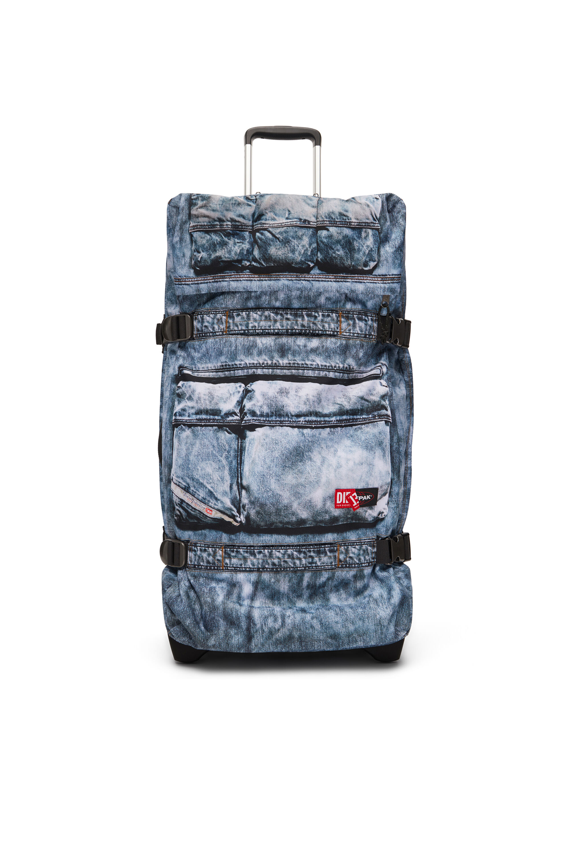 Diesel - DIESEL TRANSIT'R L, Unisex Reisewagen aus Trompe l'œil-Denim in Blau - 1