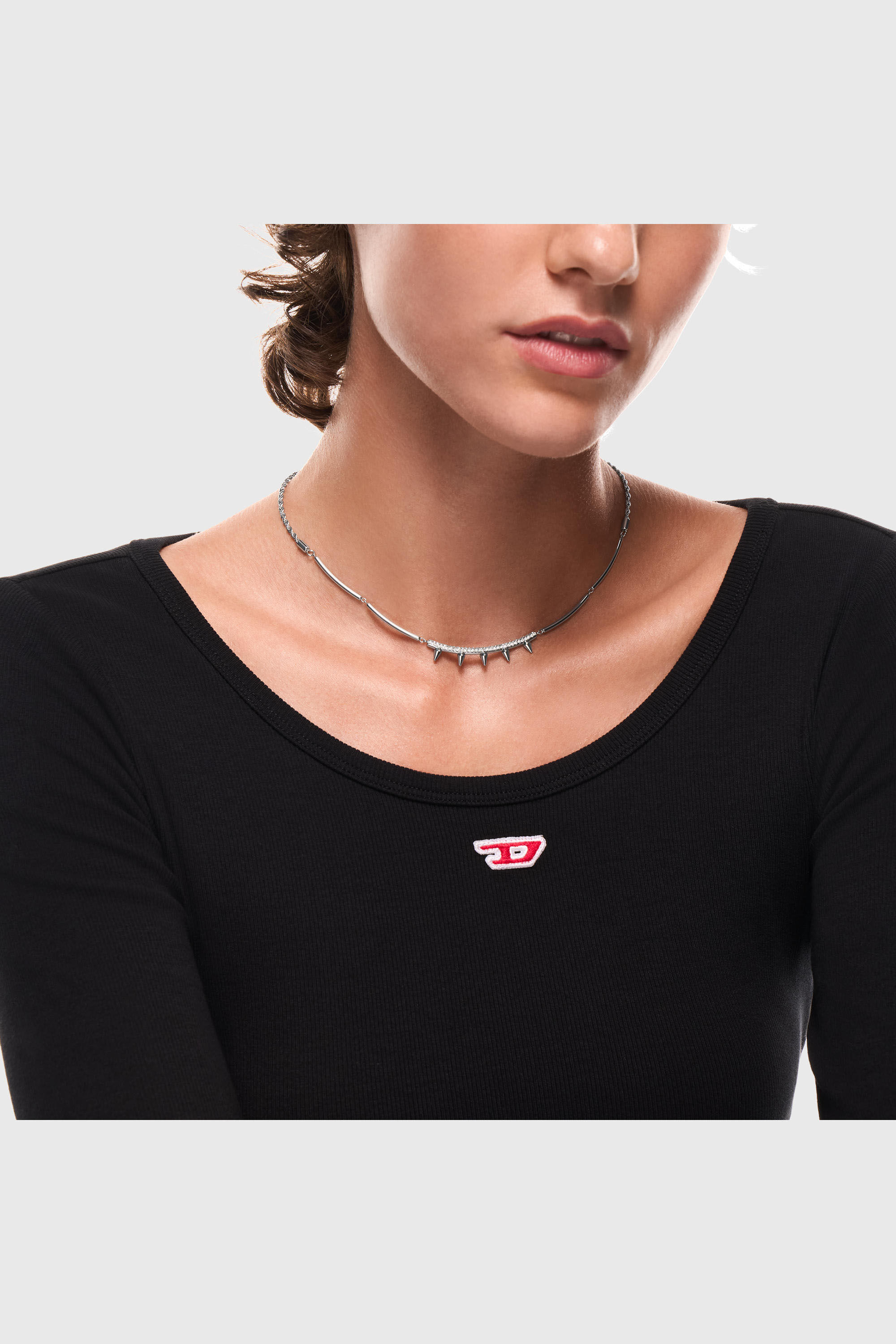 Diesel - DX1724040, Unisex Kettenhalskette aus Edelstahl in Silber - 4