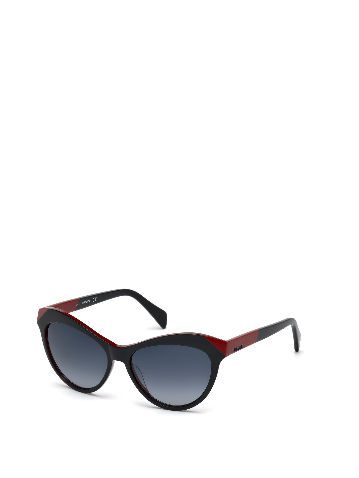 Diesel - DL0225, Damen Trendige Cat-Eye-Sonnenbrille in Schwarz - 4