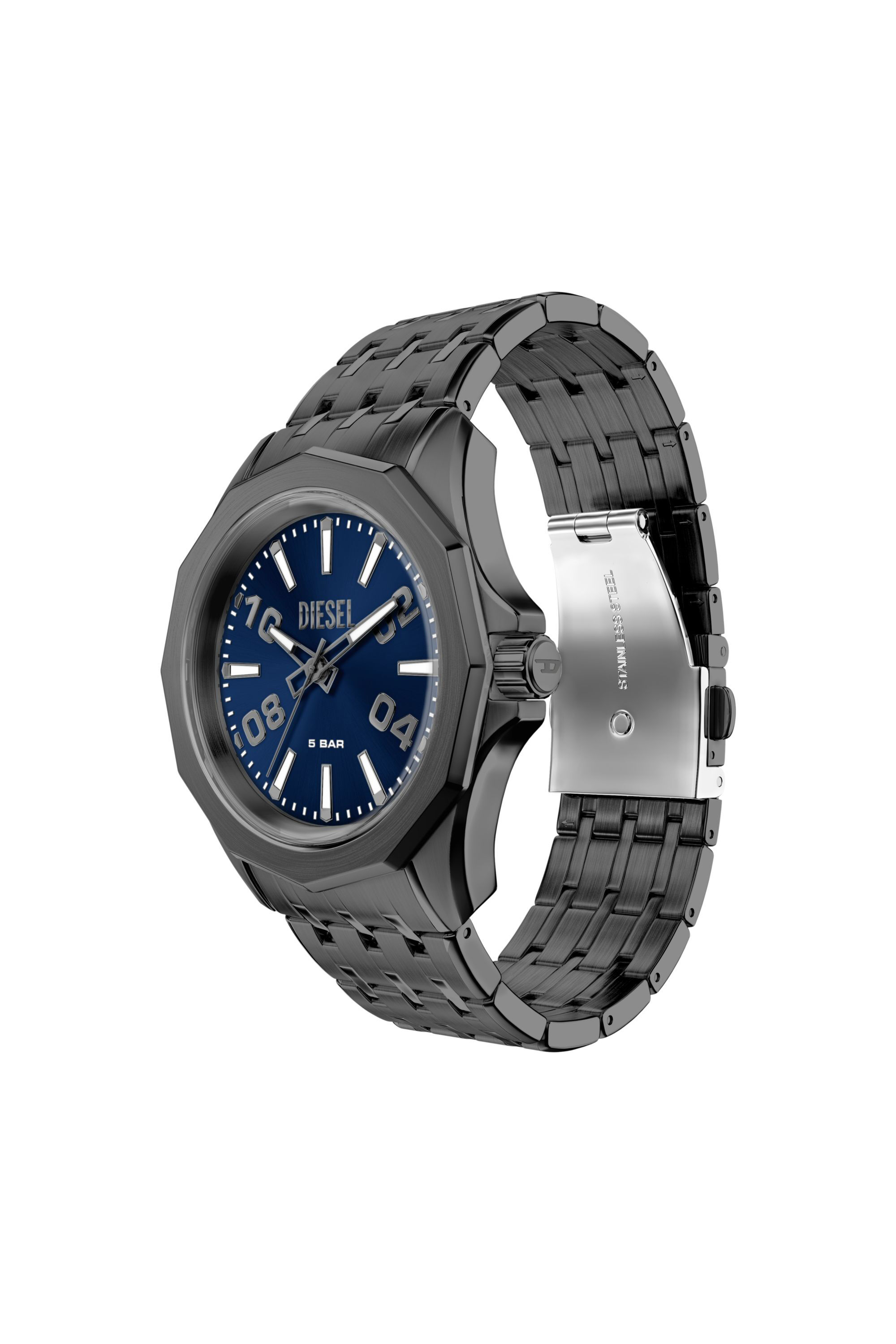 Diesel - DZ2238 WATCH, Herren Stinger gunmetal Edelstahl-Uhr in Dunkelgrau - 4