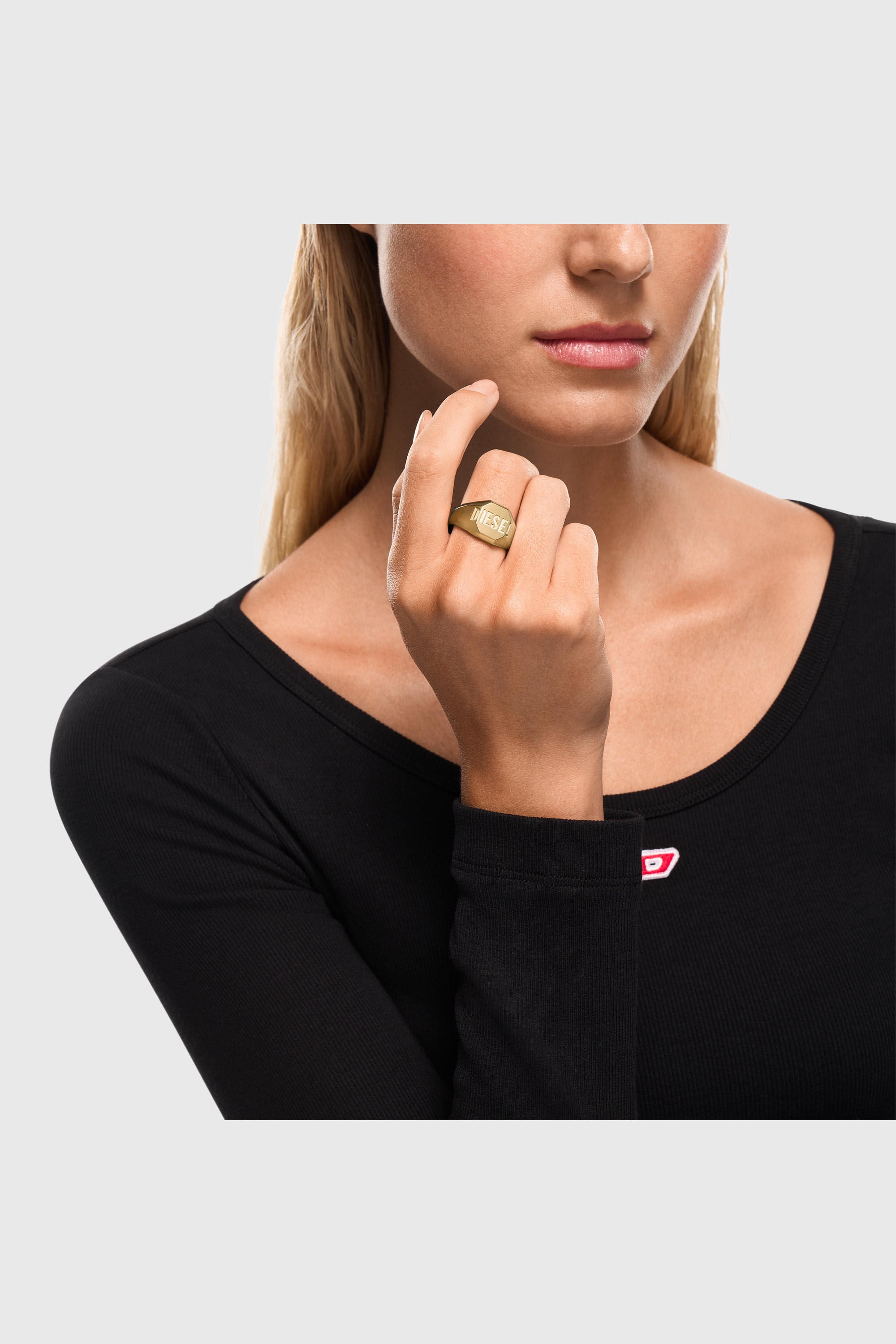 Diesel - DX1742710, Unisex Siegelring in Goldoptik in Gold - 5
