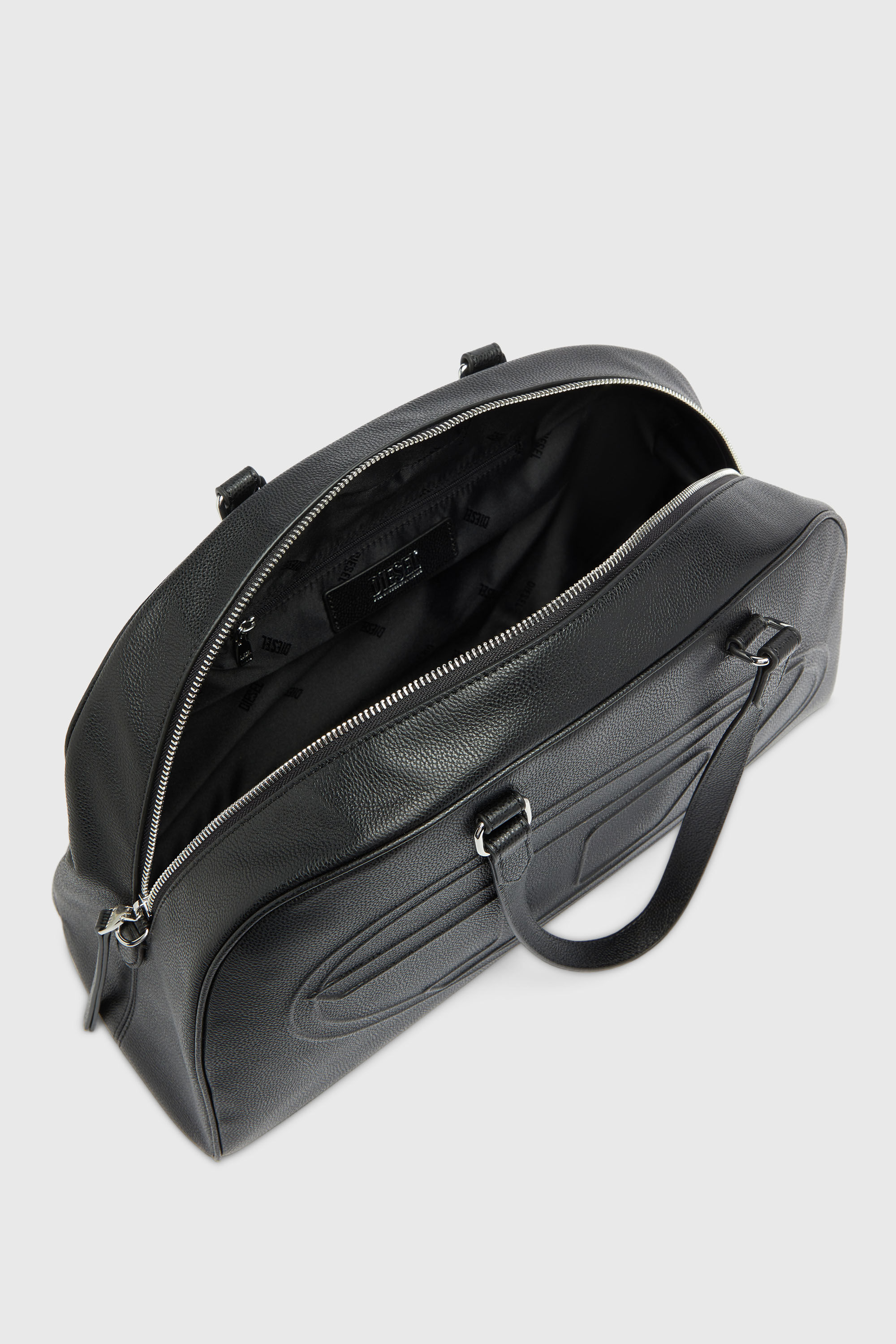 Diesel - 1DR DOME DUFFLE, Unisex 1DR Dome - Ledertasche mit Oval D Logo in Schwarz - 3