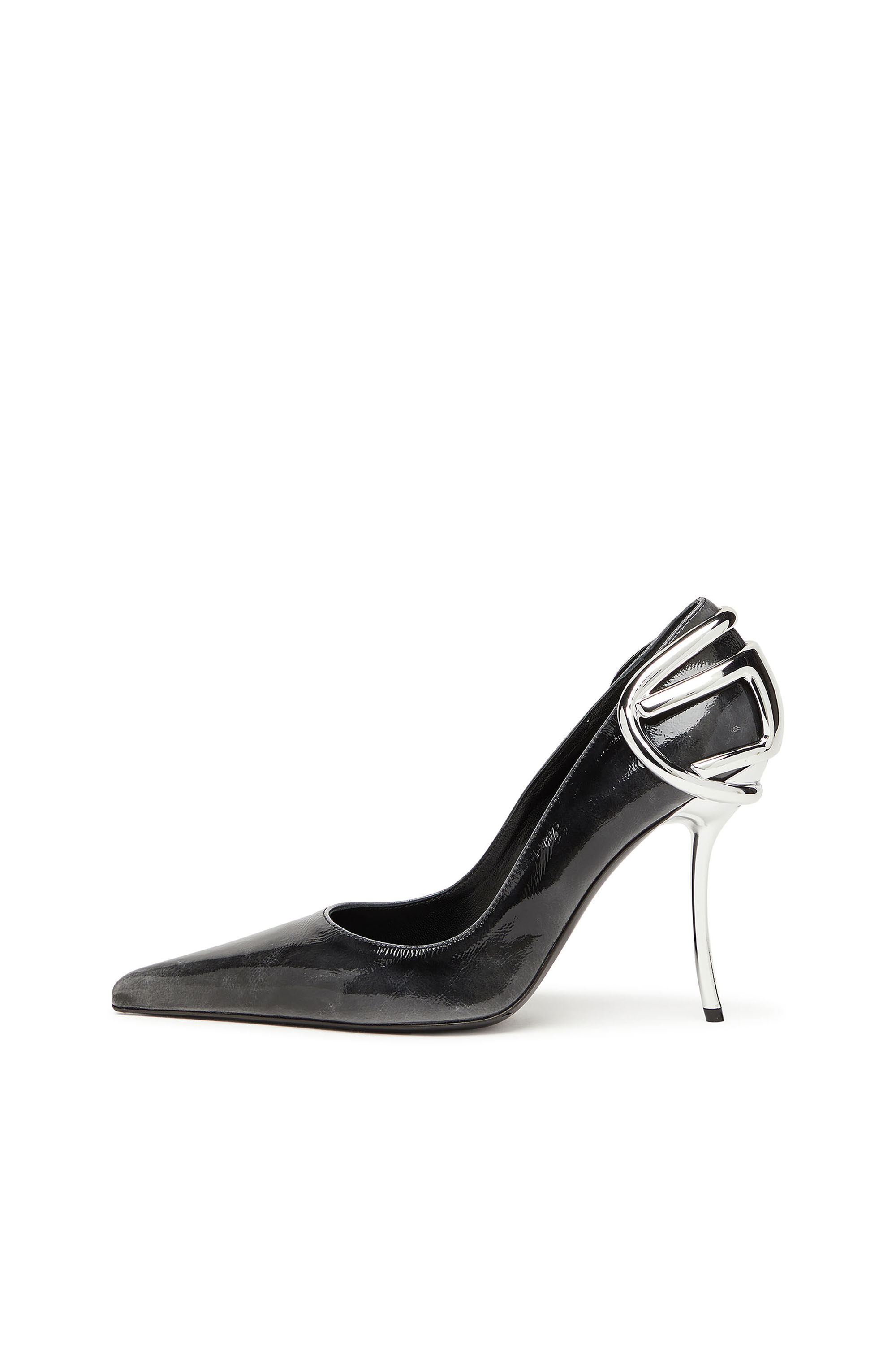 Diesel - D-TEN&HALF P, Damen Pumps aus Pull up-Lackleder in Schwarz - 7
