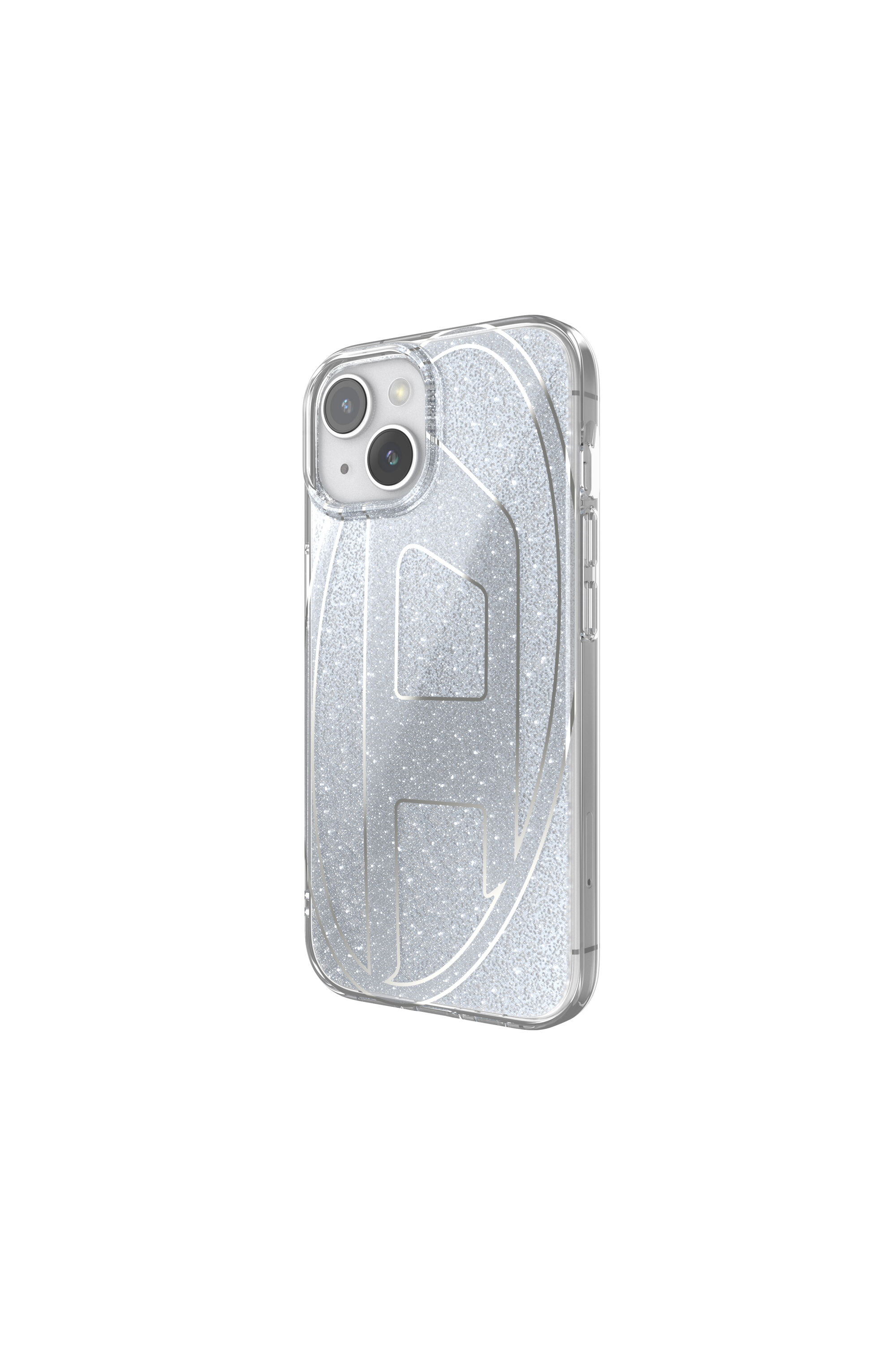 Diesel - 60031 AOP CASE, Unisex Glitter Case für iP 15 in Silber - 4