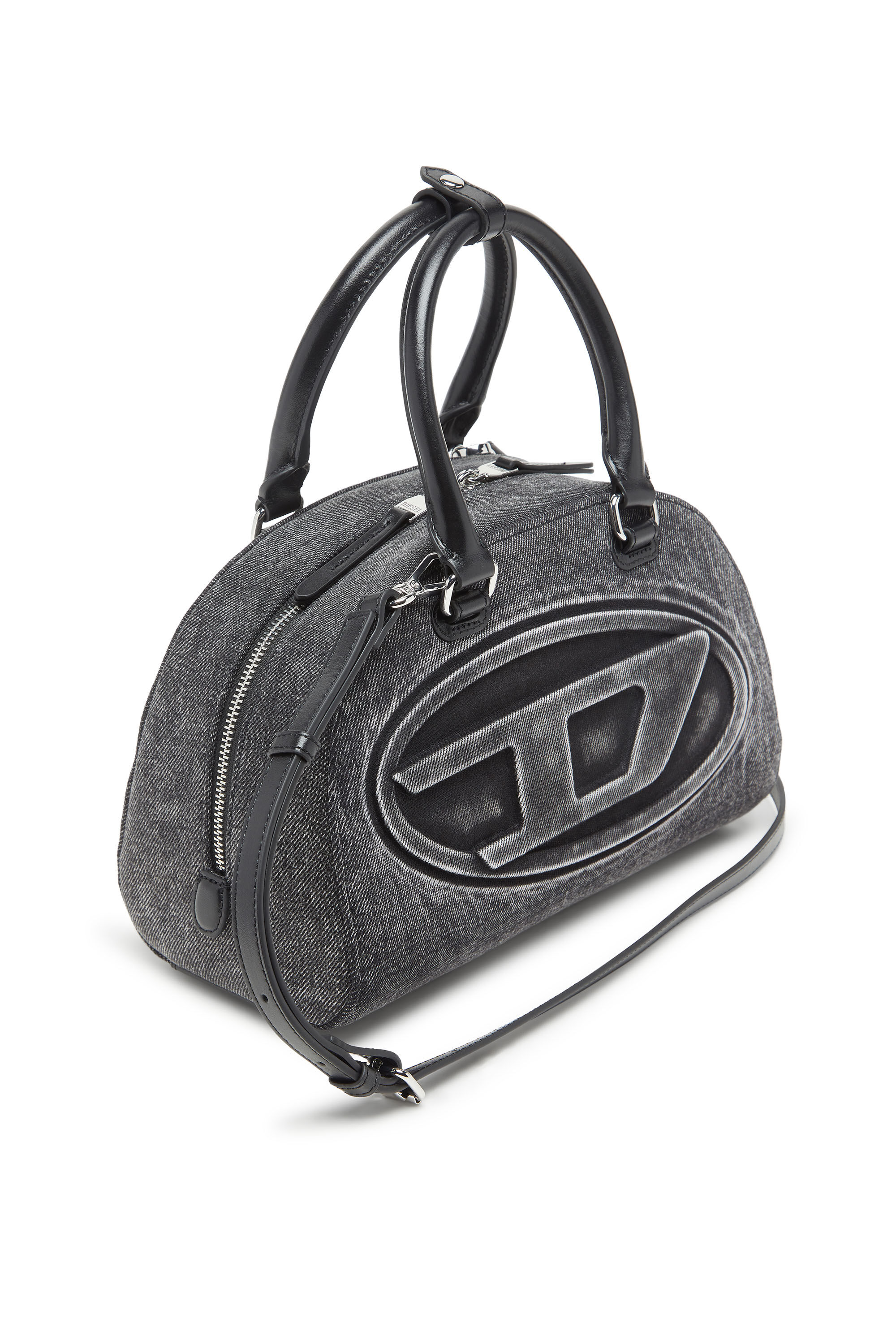 Diesel - 1DR DOME TOP HANDLE, Damen 1DR Dome-Bowlingtasche aus gewaschenem Denim in null - 5