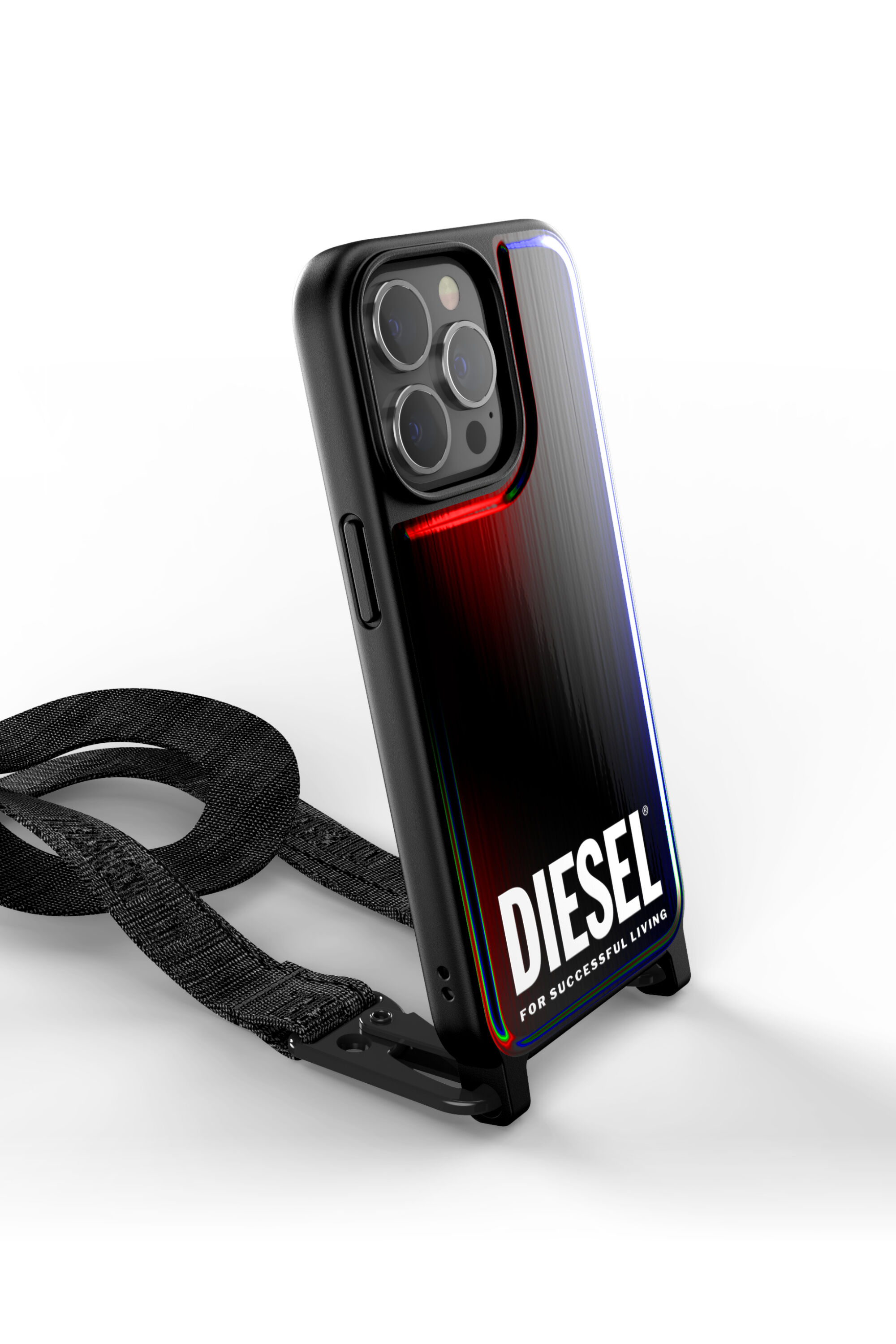Diesel - 47171 NECKLACE CASE, Unisex Halskette case für iPhone 13/ 13 Pro in Bunt/Schwarz - 3