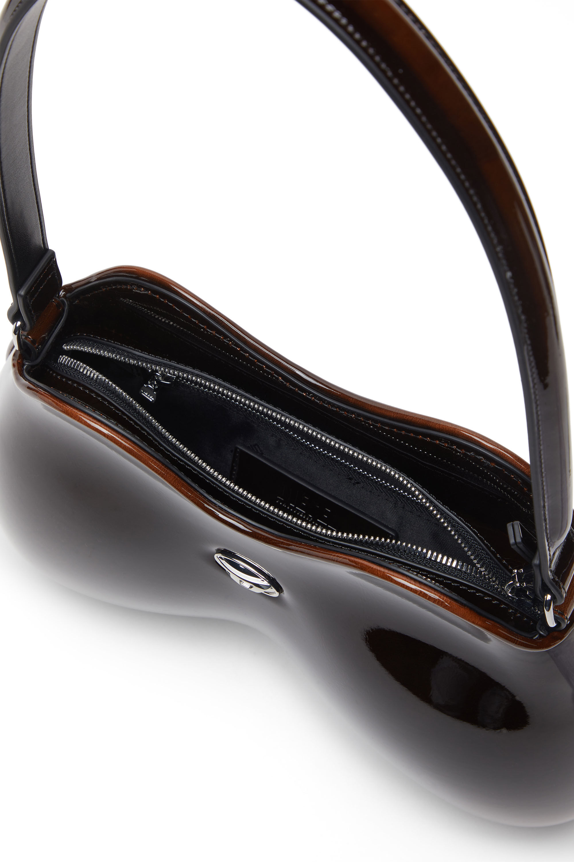 Diesel - DOUBLE-D SHOULDER, Damen Double-D-Feste Tasche aus zweifarbigem PU in Braun - 5