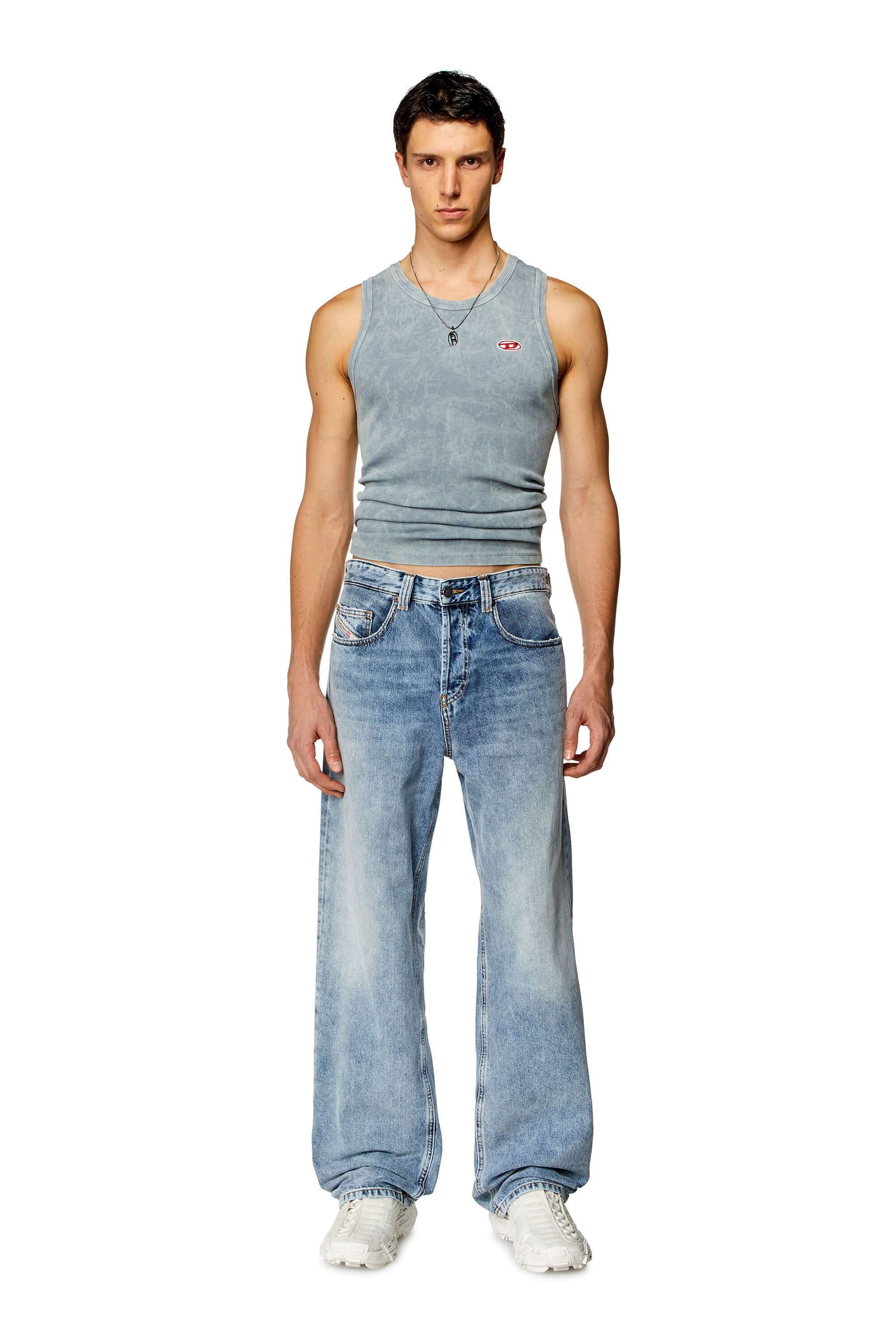 Diesel - Straight Jeans 2001 D-Macro 09H57, Hellblau - Image 1