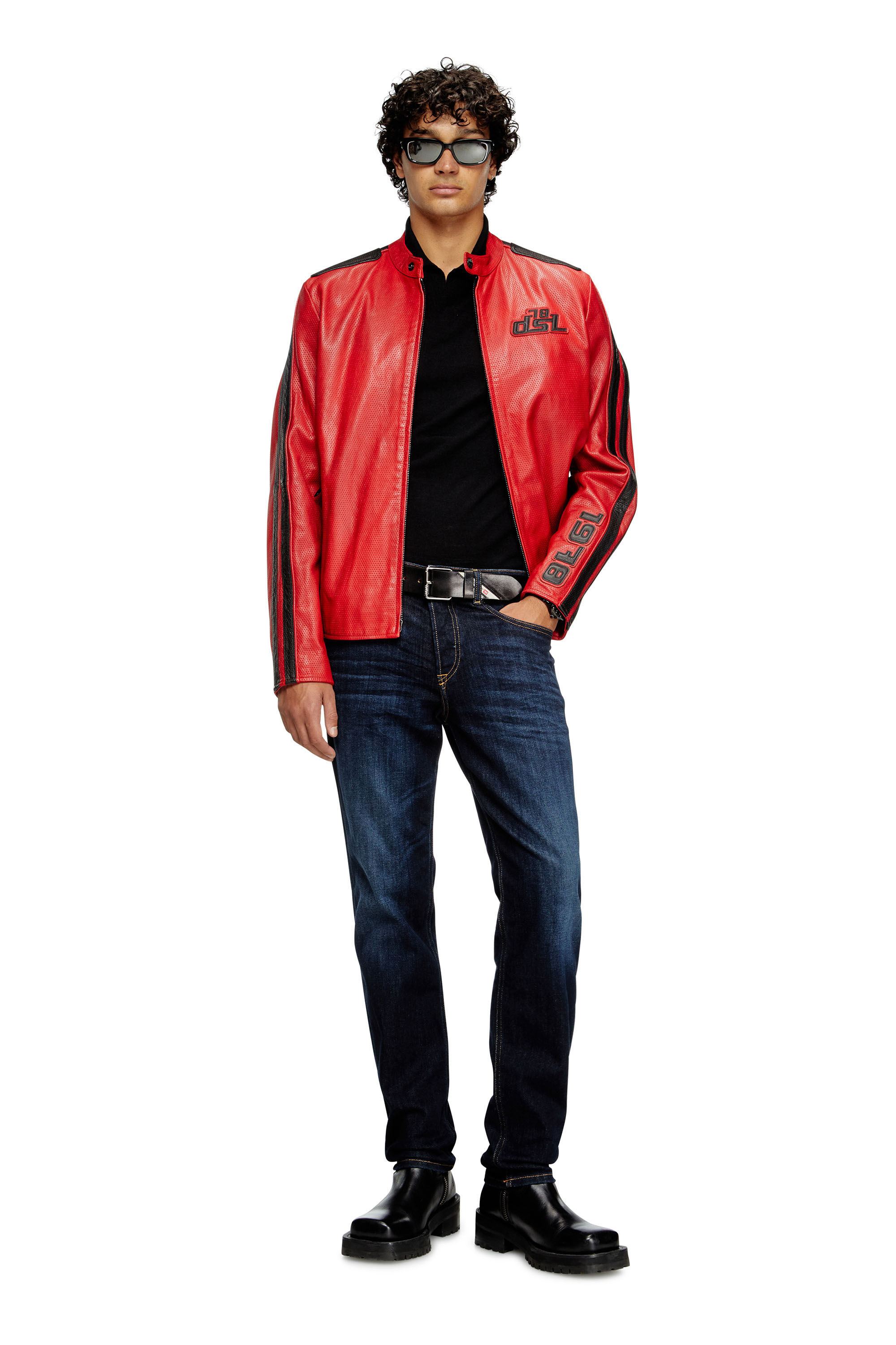 Diesel - K-GLARE, Herren Pullover aus Wolle mit Polokragen in Schwarz - 1