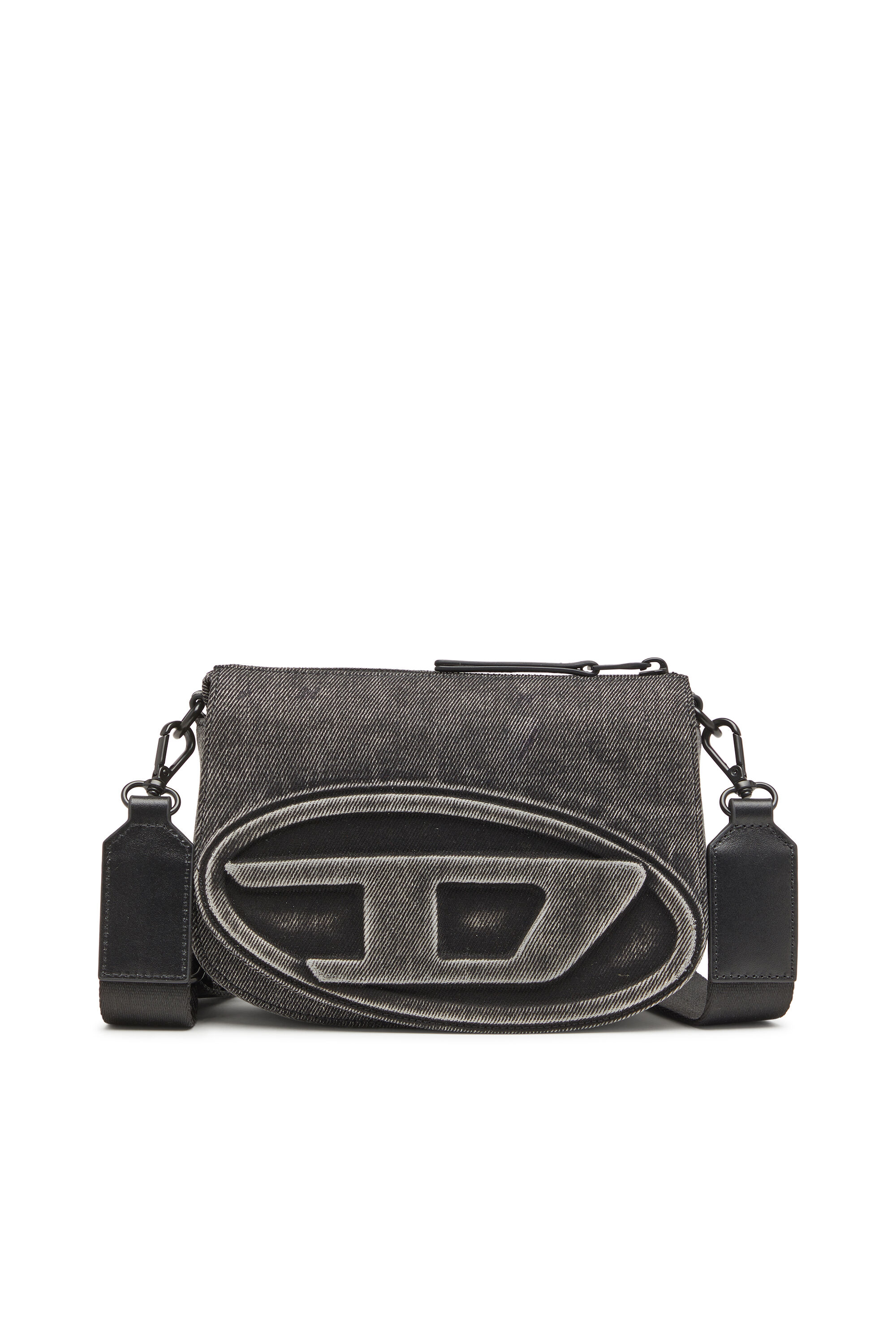 Diesel - 1DR CAMERA BAG, Unisex 1DR-Kameratasche aus gewaschenem Denim in Jeansgrau - 1