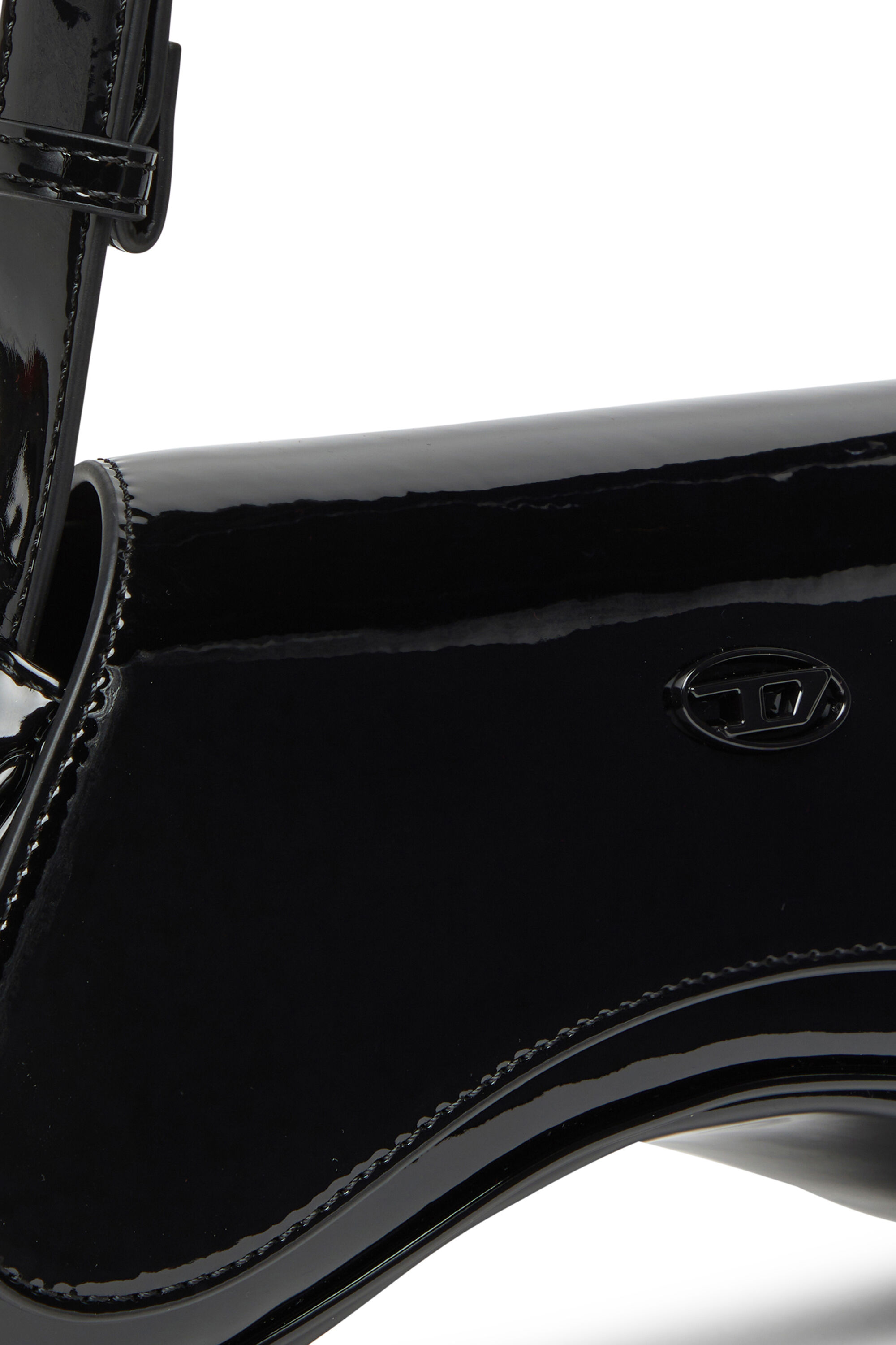 Diesel - PLAY CROSSBODY, Damen Play-Crossbody-Tasche aus glänzendem PU in Schwarz - 2