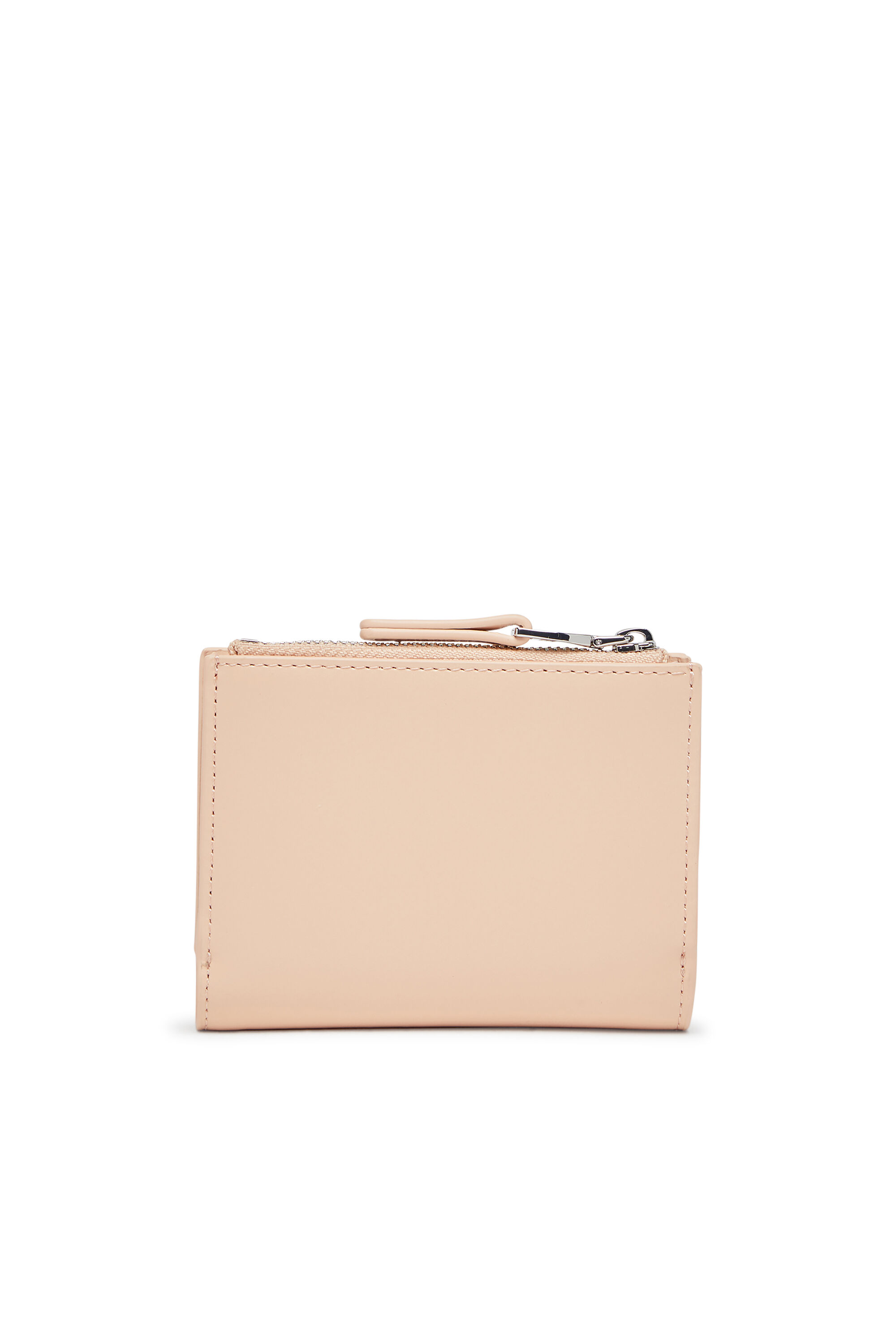 Diesel - 1DR BI-FOLD ZIP II, Damen Kleines Portemonnaie aus Leder mit Logo-Plakette in Fleischfarben - 2