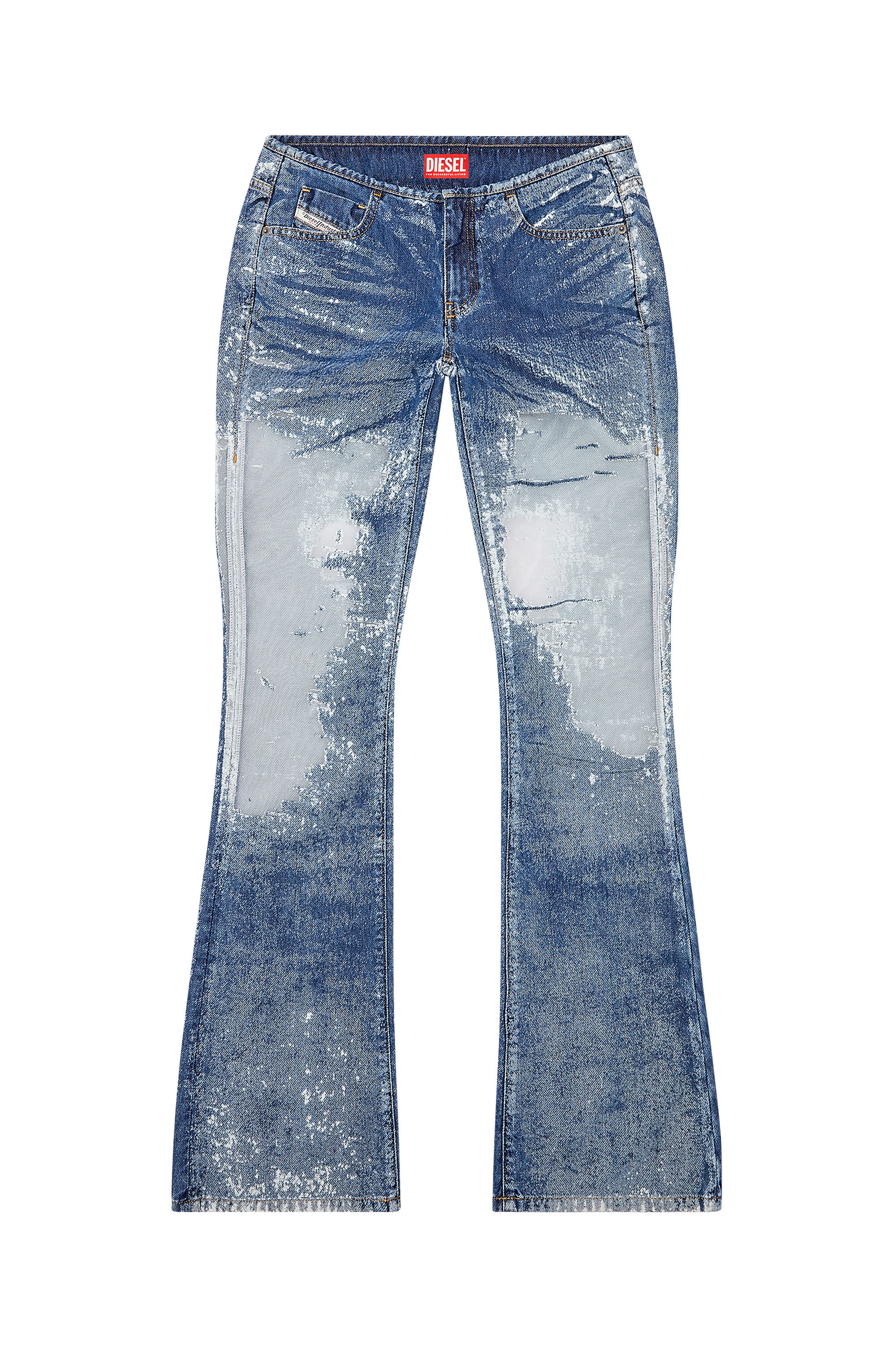 Diesel - Bootcut and Flare Jeans D-Shark 068JH, Mittelblau - Image 2