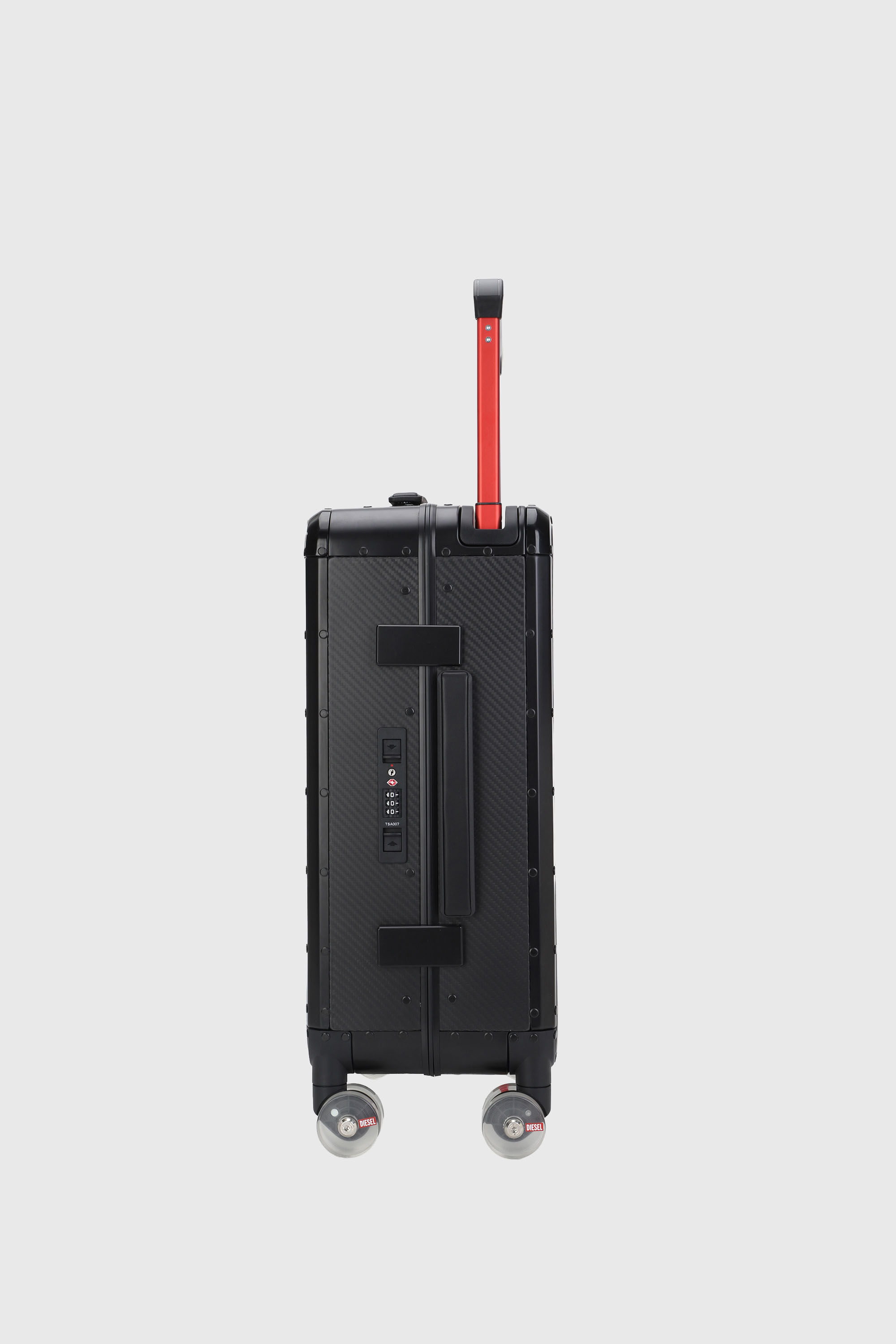 Diesel - DSL CARBON FIBER TROLLEY-BLACK- DSL001, Unisex Koffer aus Kohlefaser Gr&ouml;&szlig;e S in Schwarz - 4