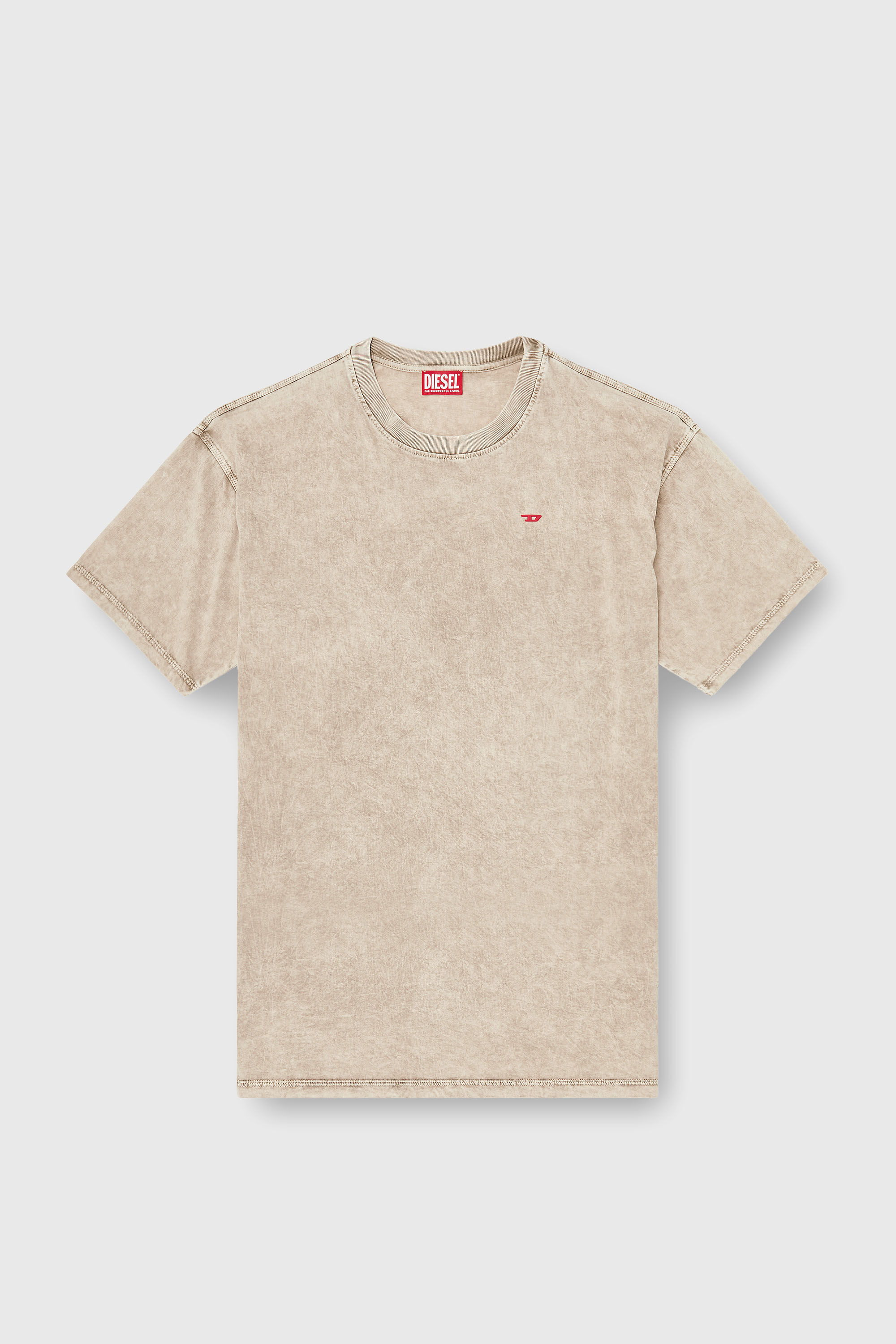 Diesel - T-BOXT-AA14, Herren Baumwoll-T-Shirt mit behandelten Effekt in Beige - 2