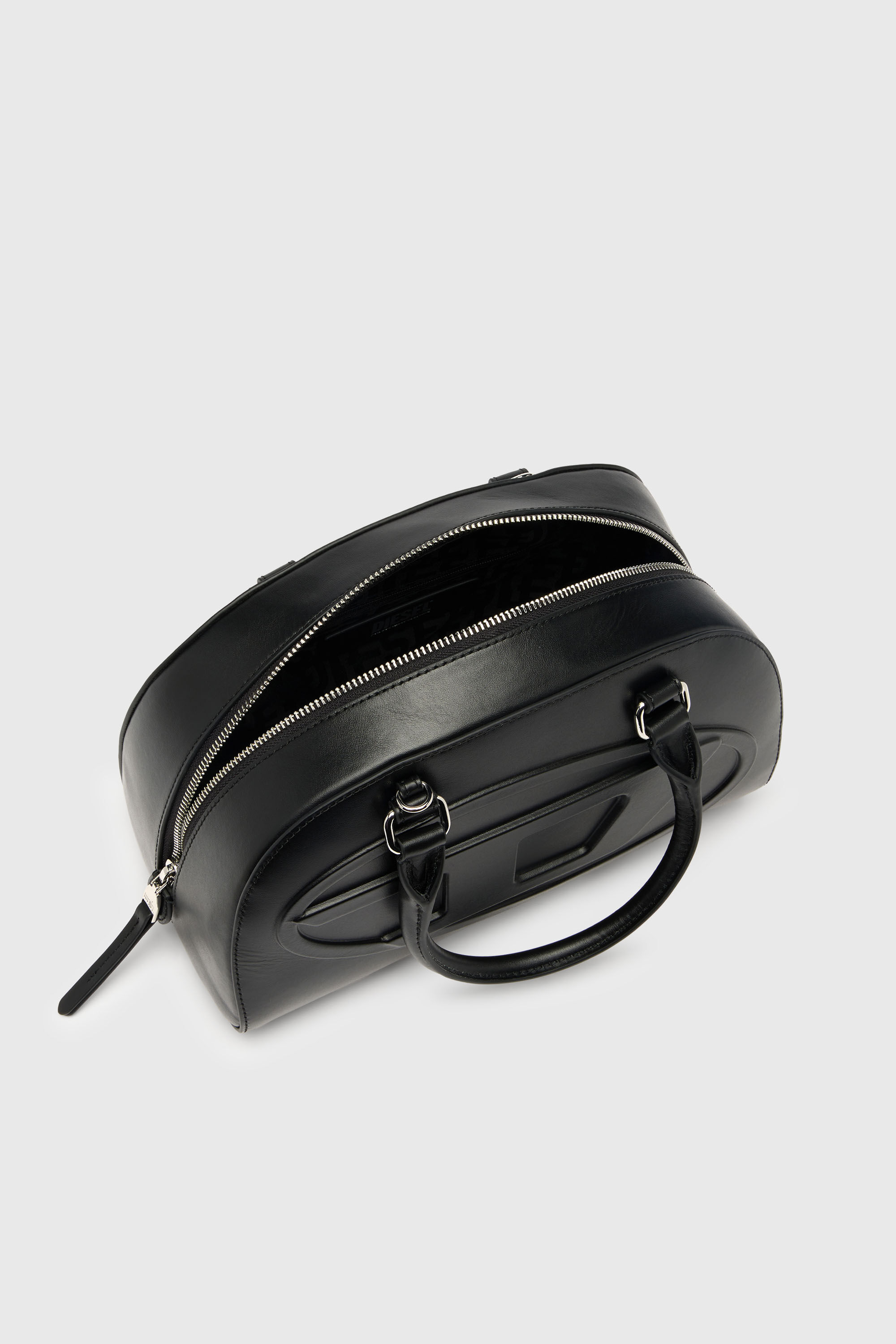 Diesel - 1DR DOME TOP HANDLE, Damen 1DR Dome-Bowling-Tasche aus Leder in Schwarz - 5