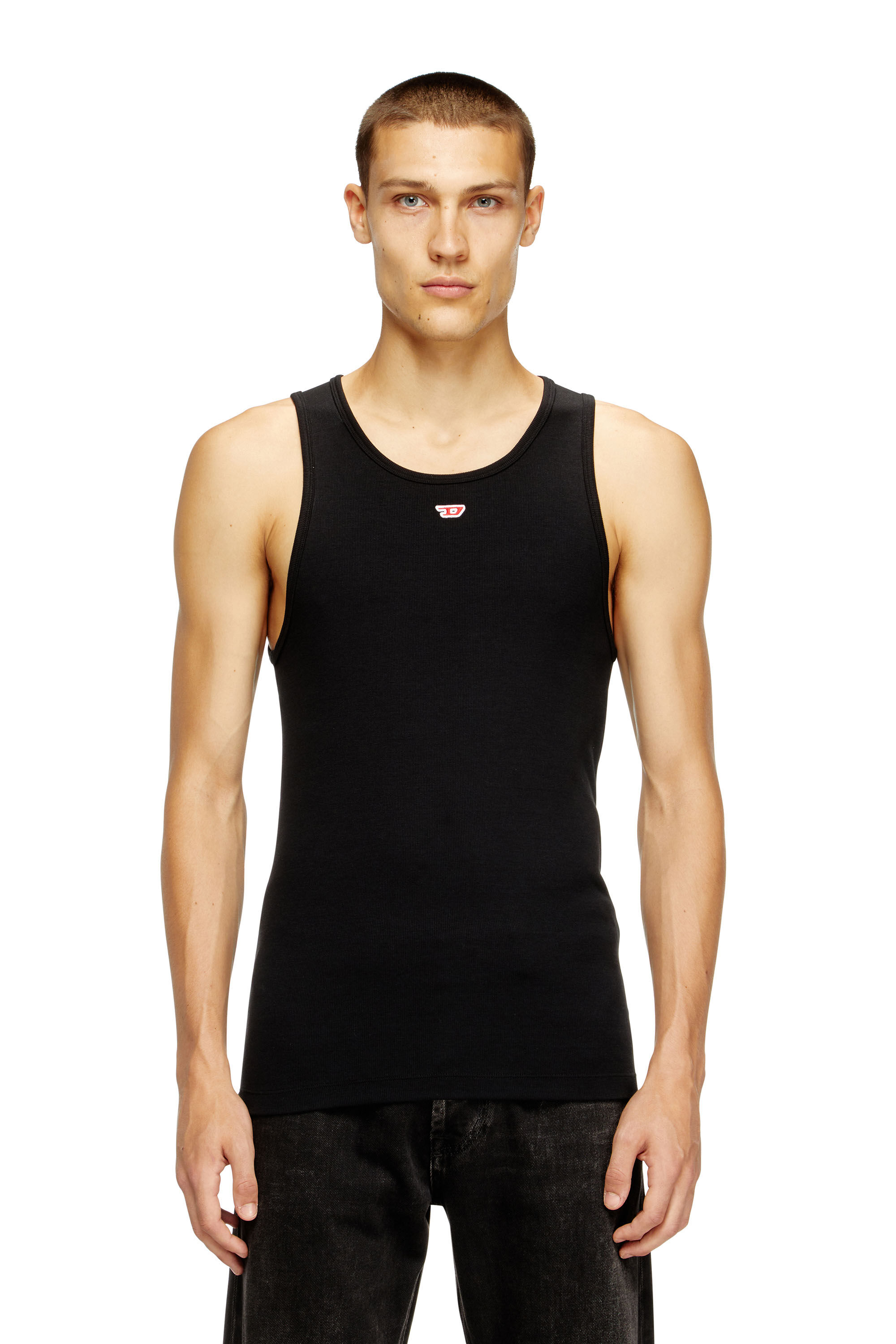 Diesel - T-LIFTY-D, Herren Tanktop mit Mini-D-Logo-Patch in Schwarz - 3