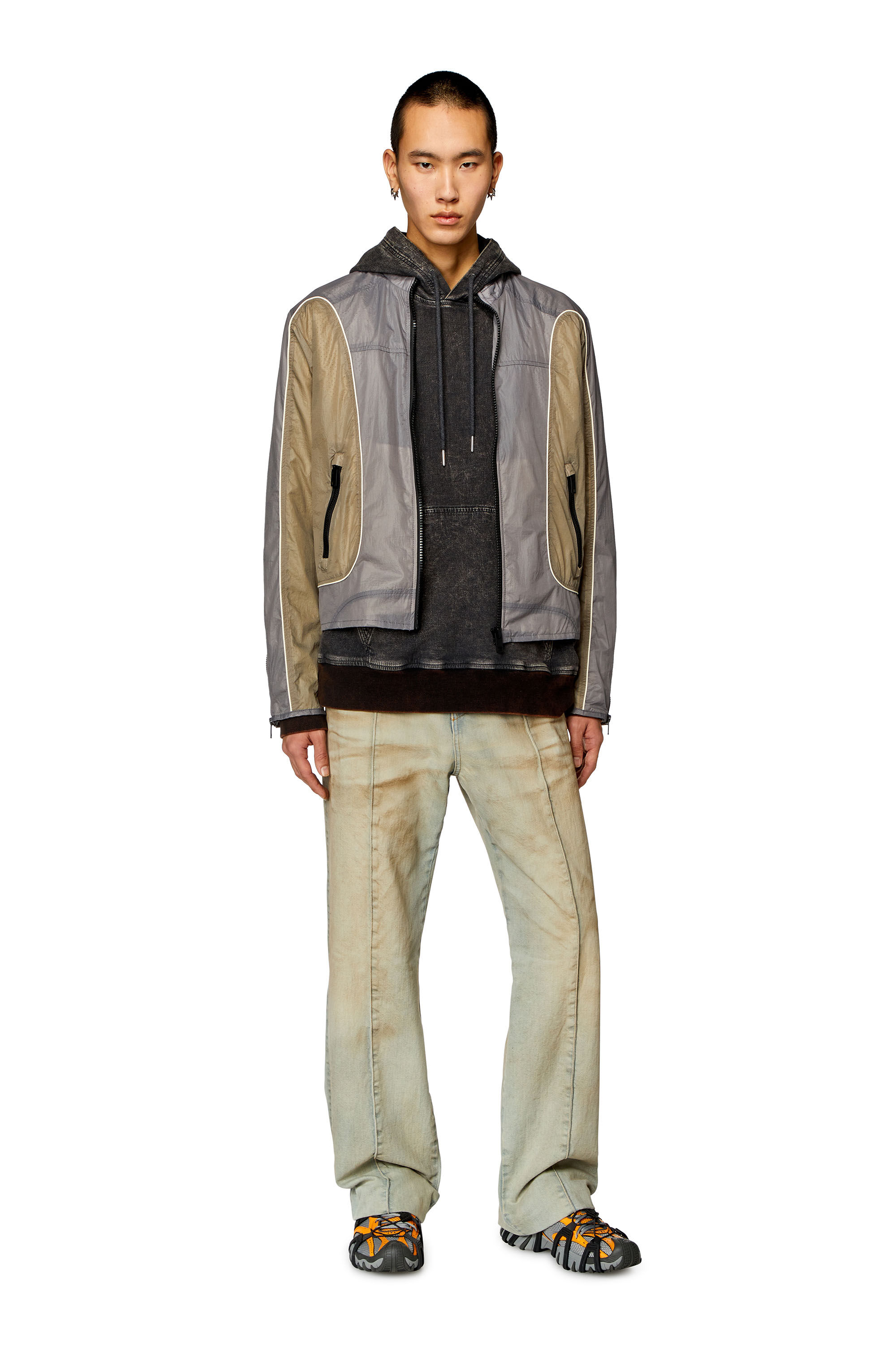 Diesel - J-BLINKID-A, Man Nylon jacket with contrast detailing in Multicolor - Image 1