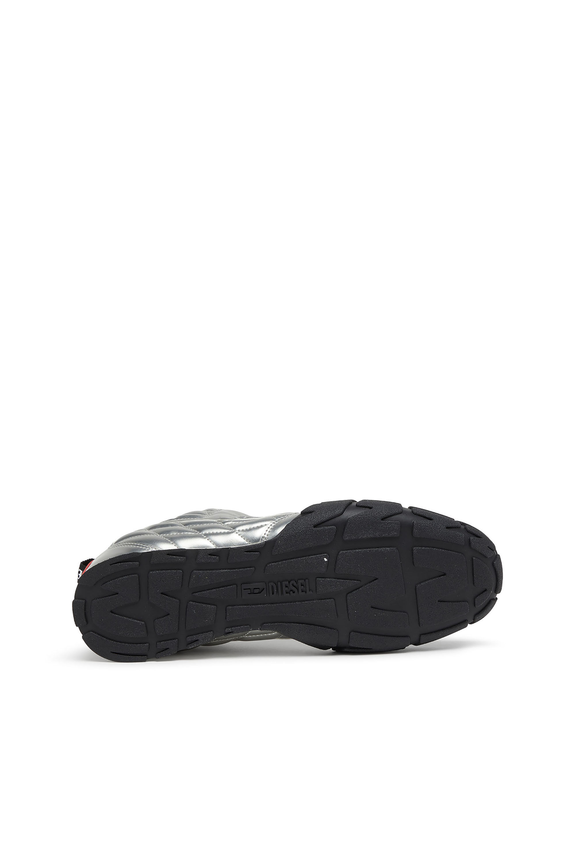 Diesel - S-PAGODHA LOW, Herren S-Pagodha-Quilted metallische Sneakers in Silber/Schwarz - 5