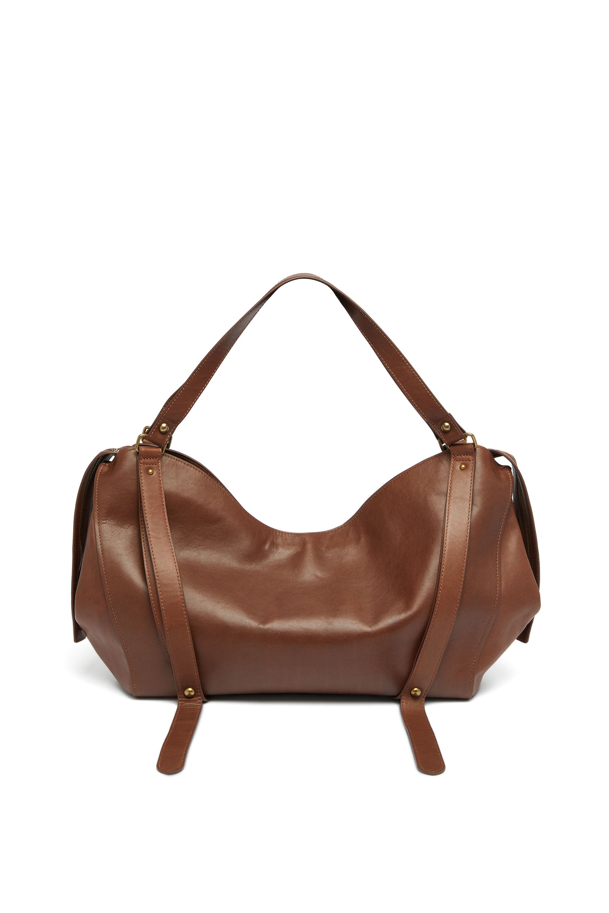 Diesel - D-ONE TOPHANDLE L, Unisex D-One-Large Henkeltasche aus behandeltem Leder in Braun - 2