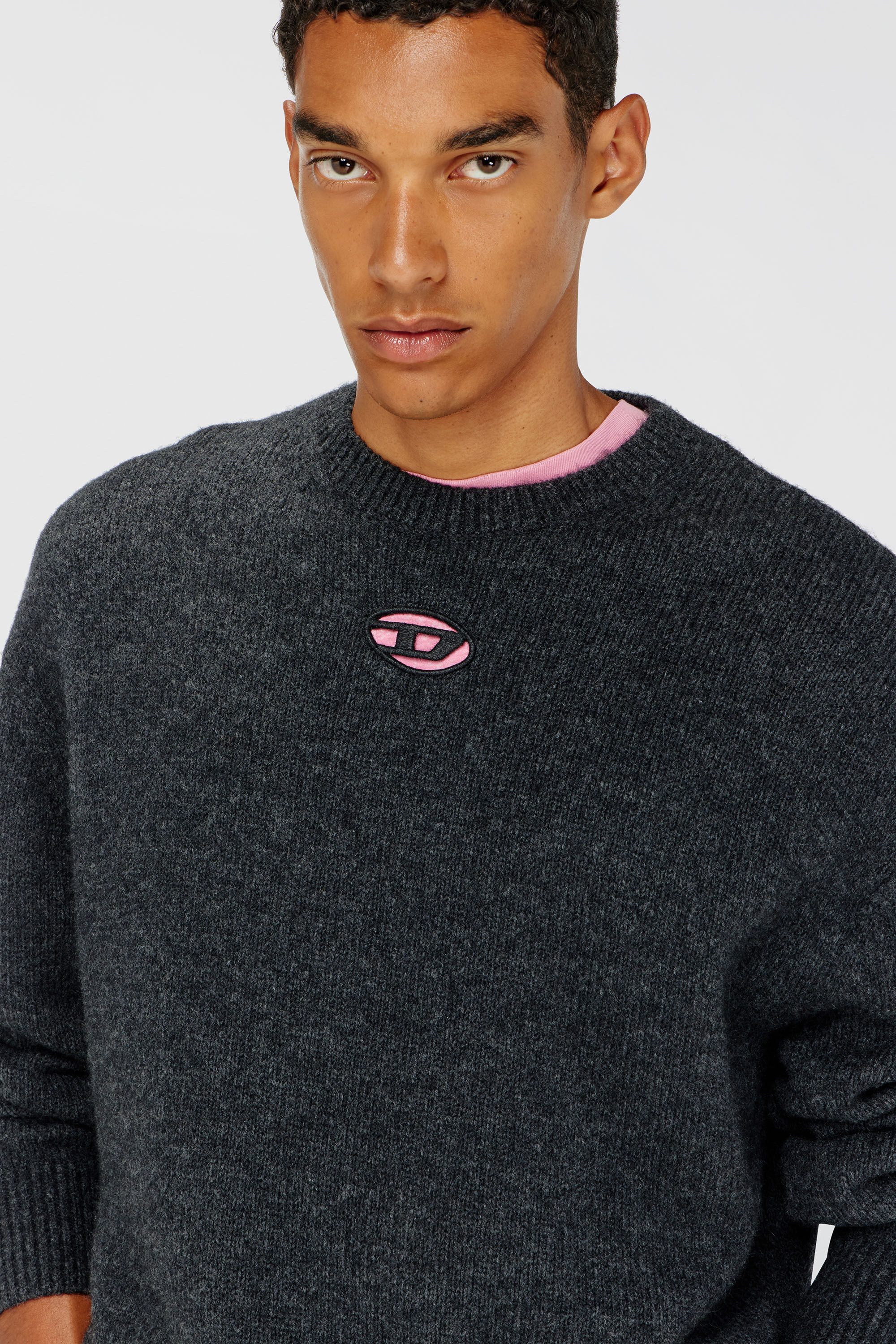 Diesel - K-AREESO, Herren Pullover aus Woll- und Alpakamischung in Schwarz - 5