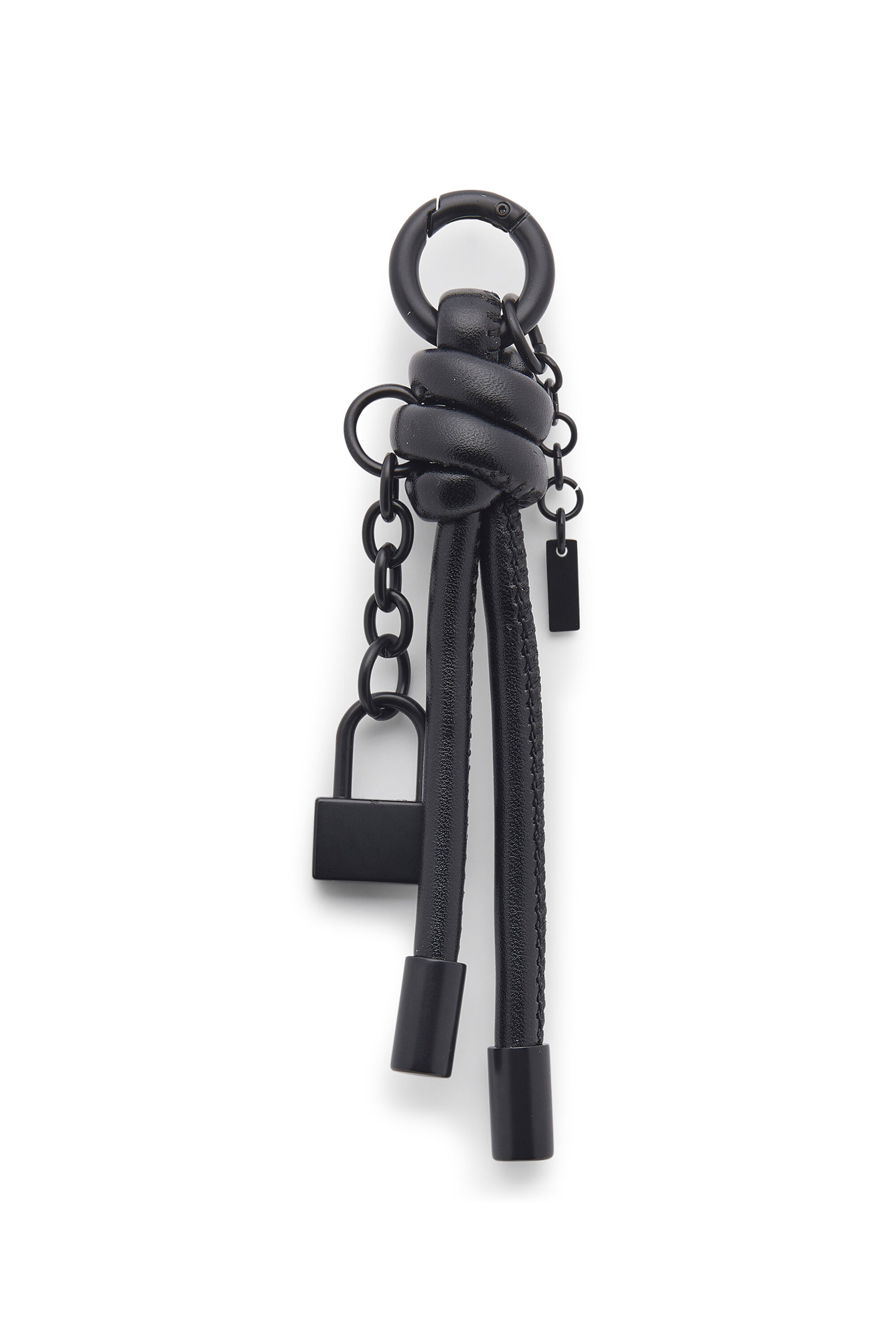 Diesel - CHARM-LOCK II, Herren Metall-Schl&uuml;sselanh&auml;nger mit string Diesel-Vorh&auml;ngeschloss-Detail in Schwarz - 2
