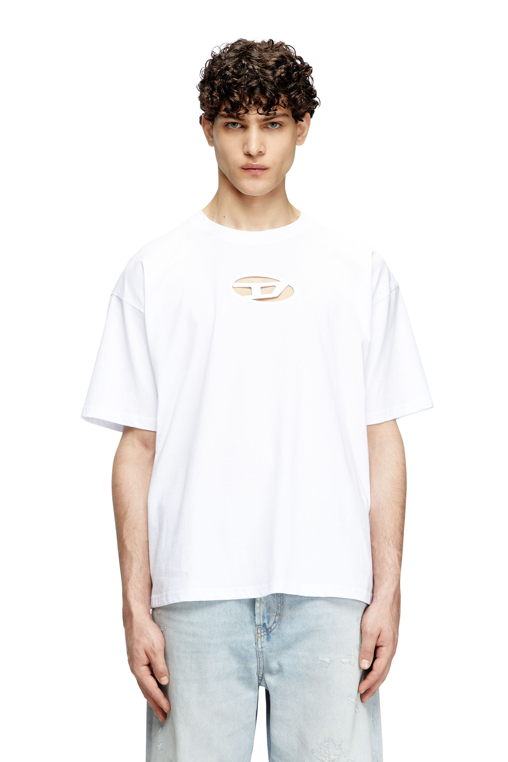 Diesel - T-BOXT-OD, Unisex T-Shirt mit Oval D-Stickerei in Weiß - 3