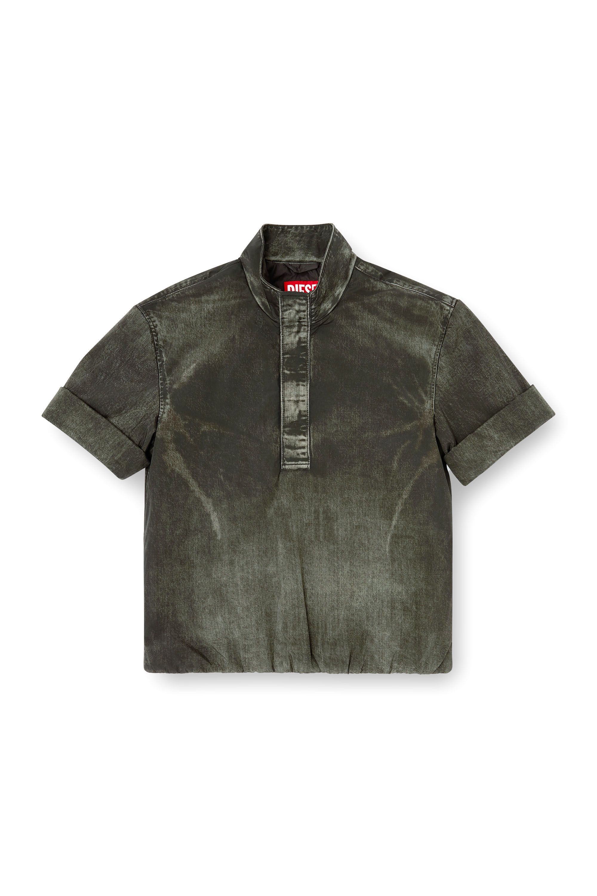 Diesel - J-VALOIS, Herren Kurzarm-Jacke aus Nylon mit Denim-Effekt in Schwarz - 2