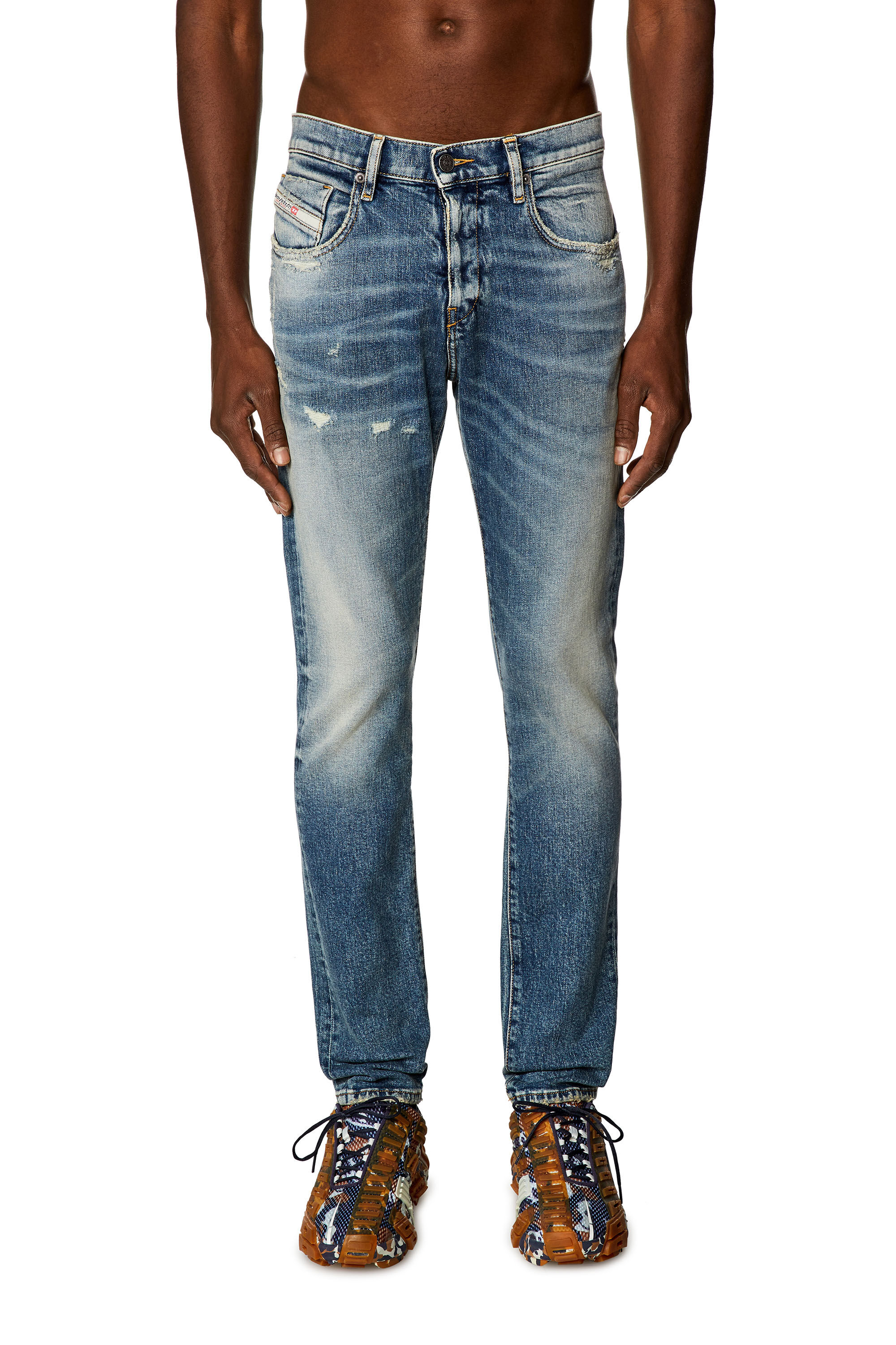 Diesel - Slim Jeans 2019 D-Strukt E07L1, Mittelblau - Image 3