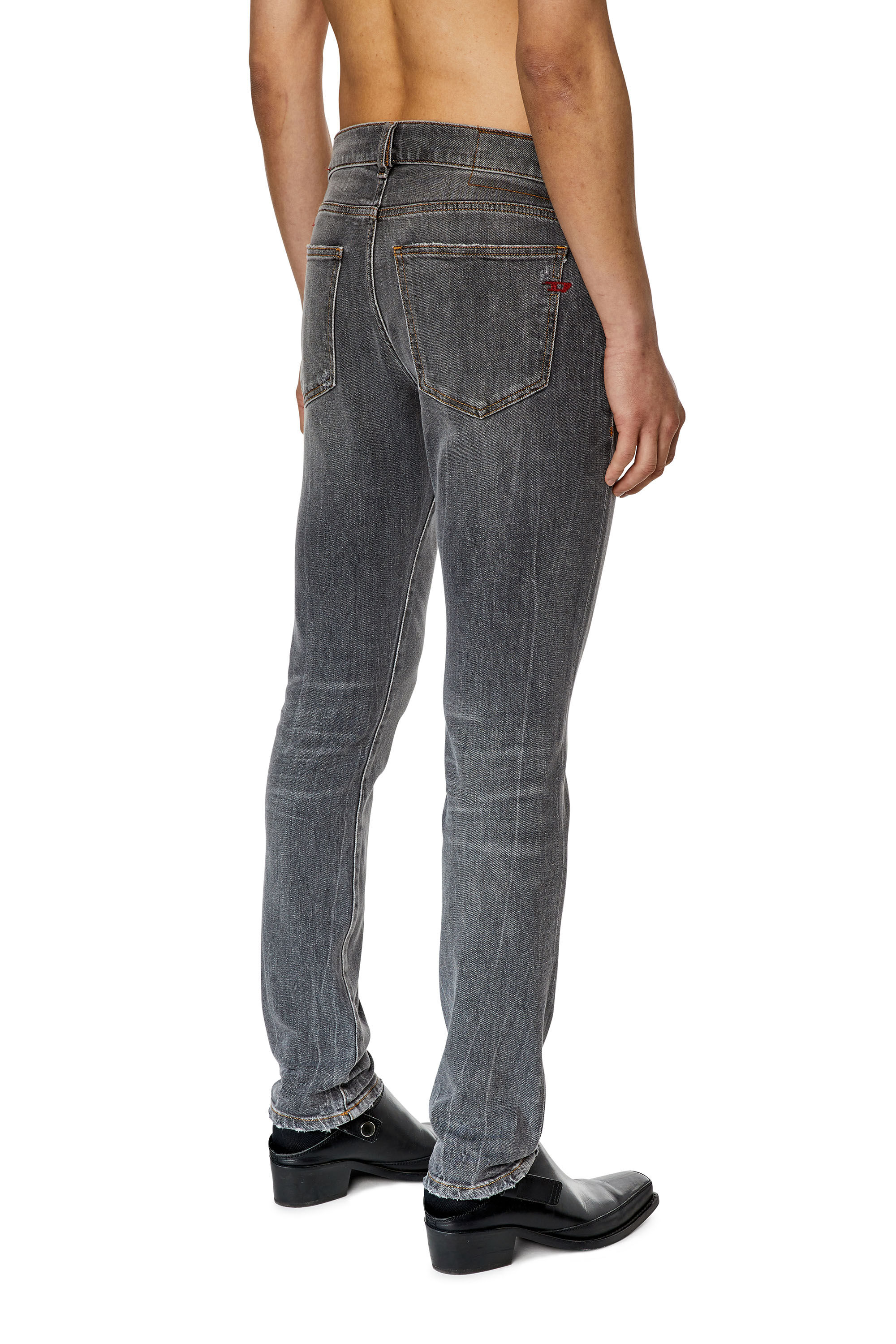 Diesel - Slim Jeans 2019 D-Strukt 09E80, Schwarz/Dunkelgrau - Image 4