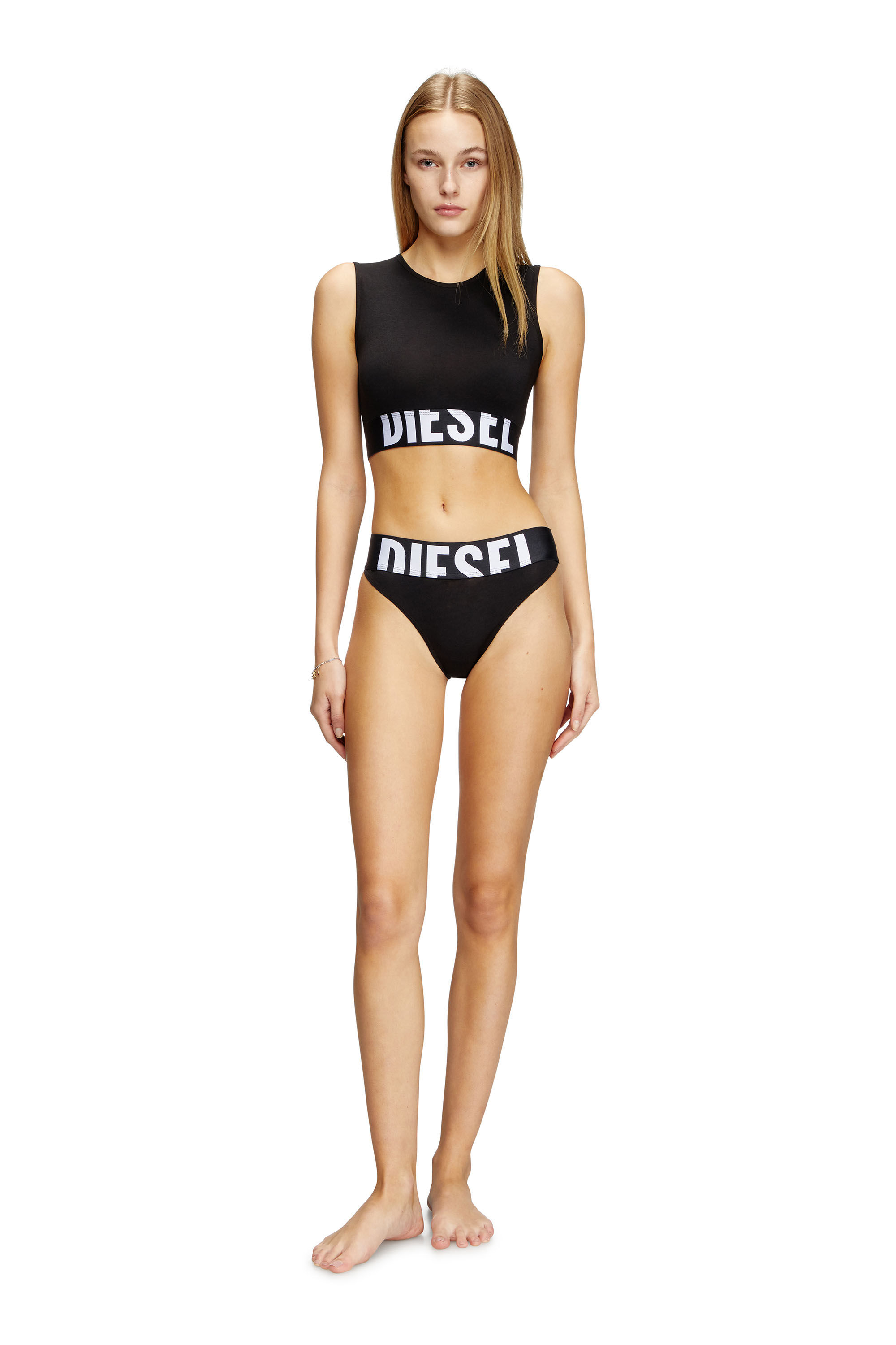 Diesel - LOLA-D-POP-3PACK, Damen Slips mit Cut-off-Logo im Dreierpack in Schwarz - 1