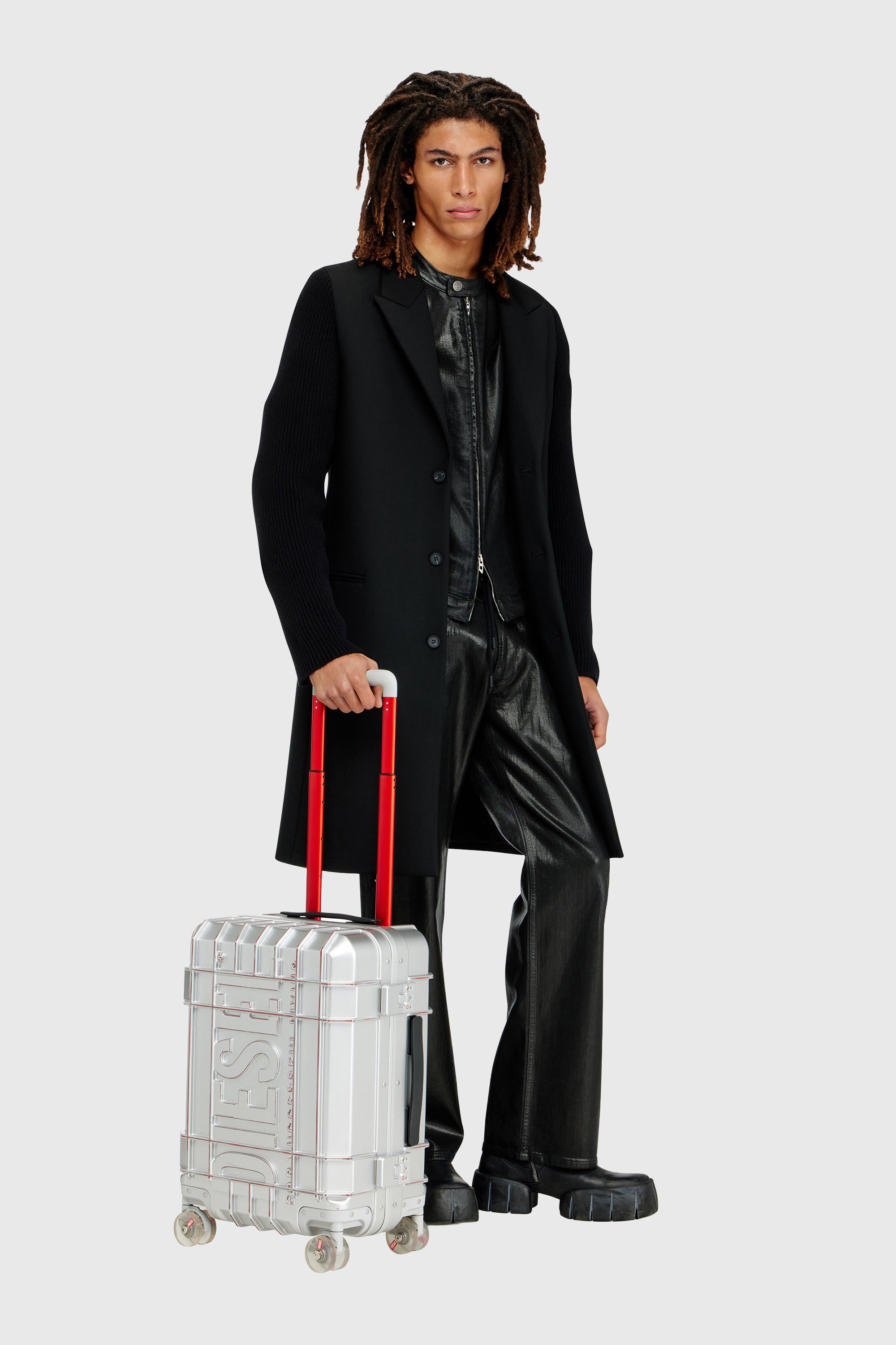 Diesel - DIESEL PC STRONG IMAGE TROLLEY- DSL003, Unisex Robuster Koffer Gr&ouml;&szlig;e S in Silber - 1